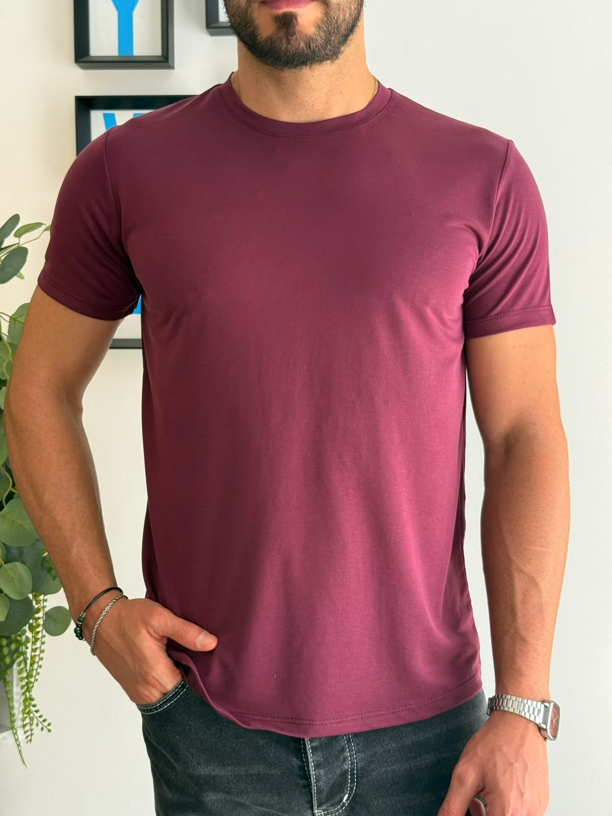 Bordo Muscle Fit T-Shirt