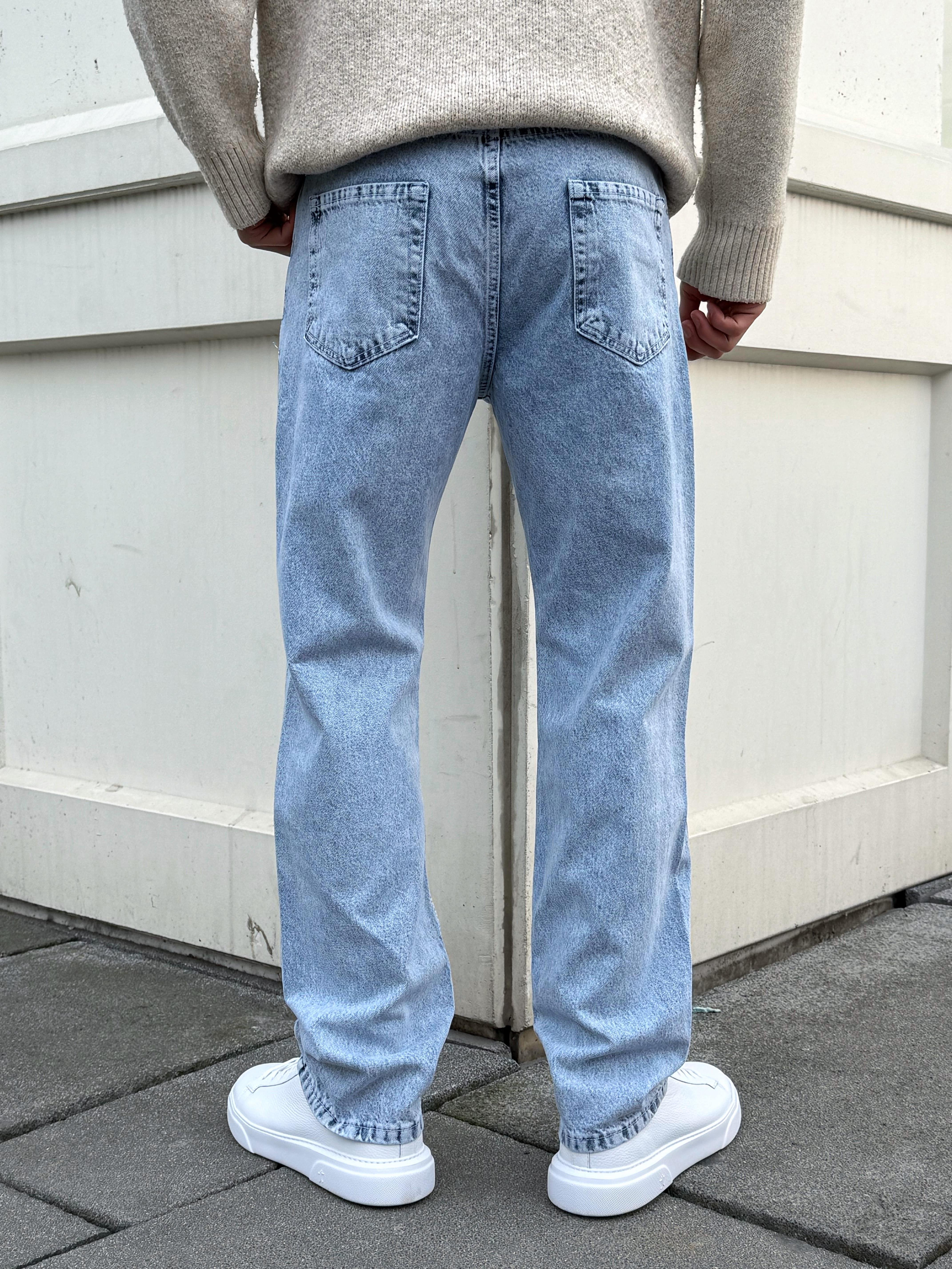 Buz Mavi Regular Kalıp Kot Pantolon Jeans