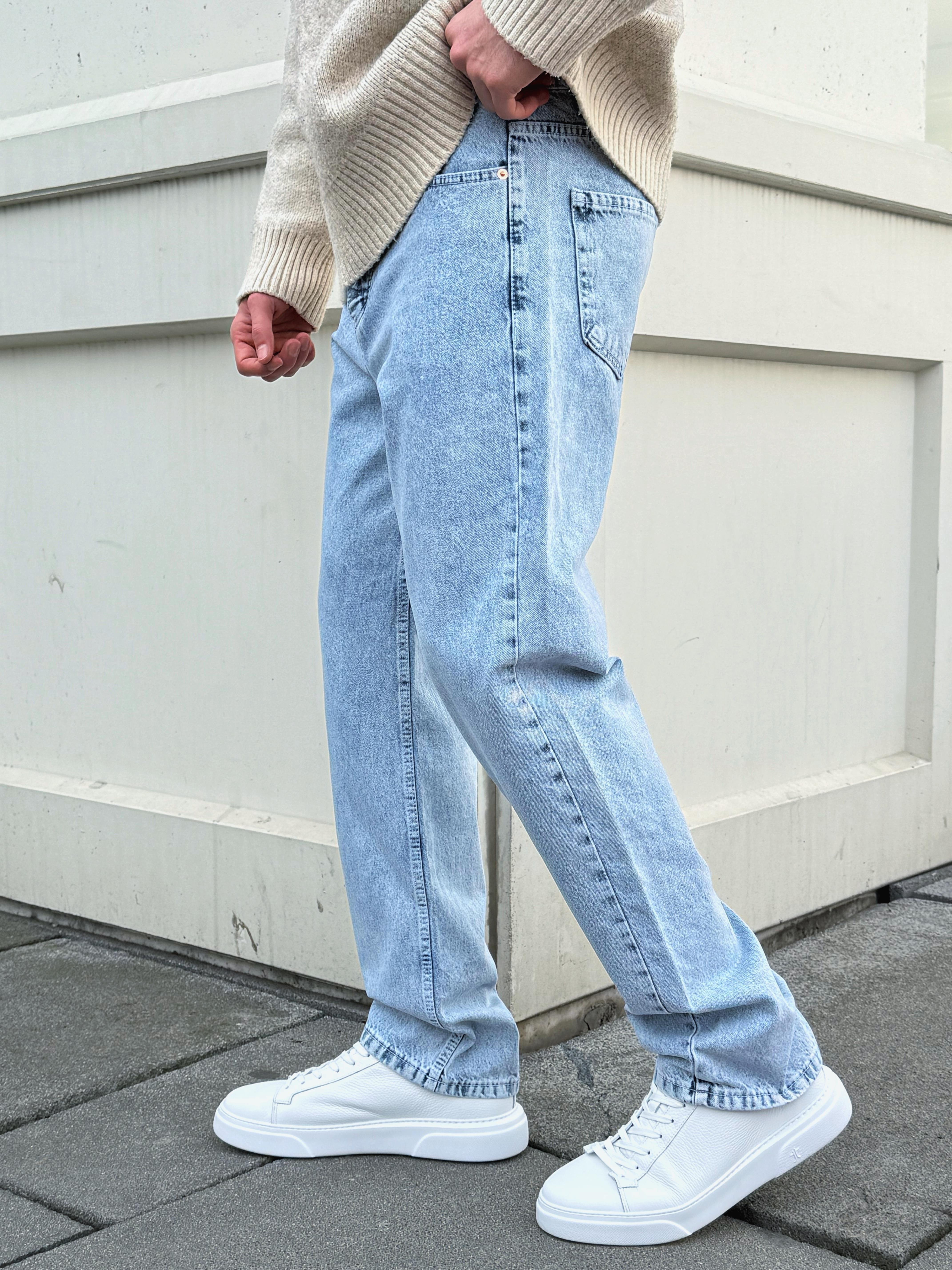 Buz Mavi Regular Kalıp Kot Pantolon Jeans