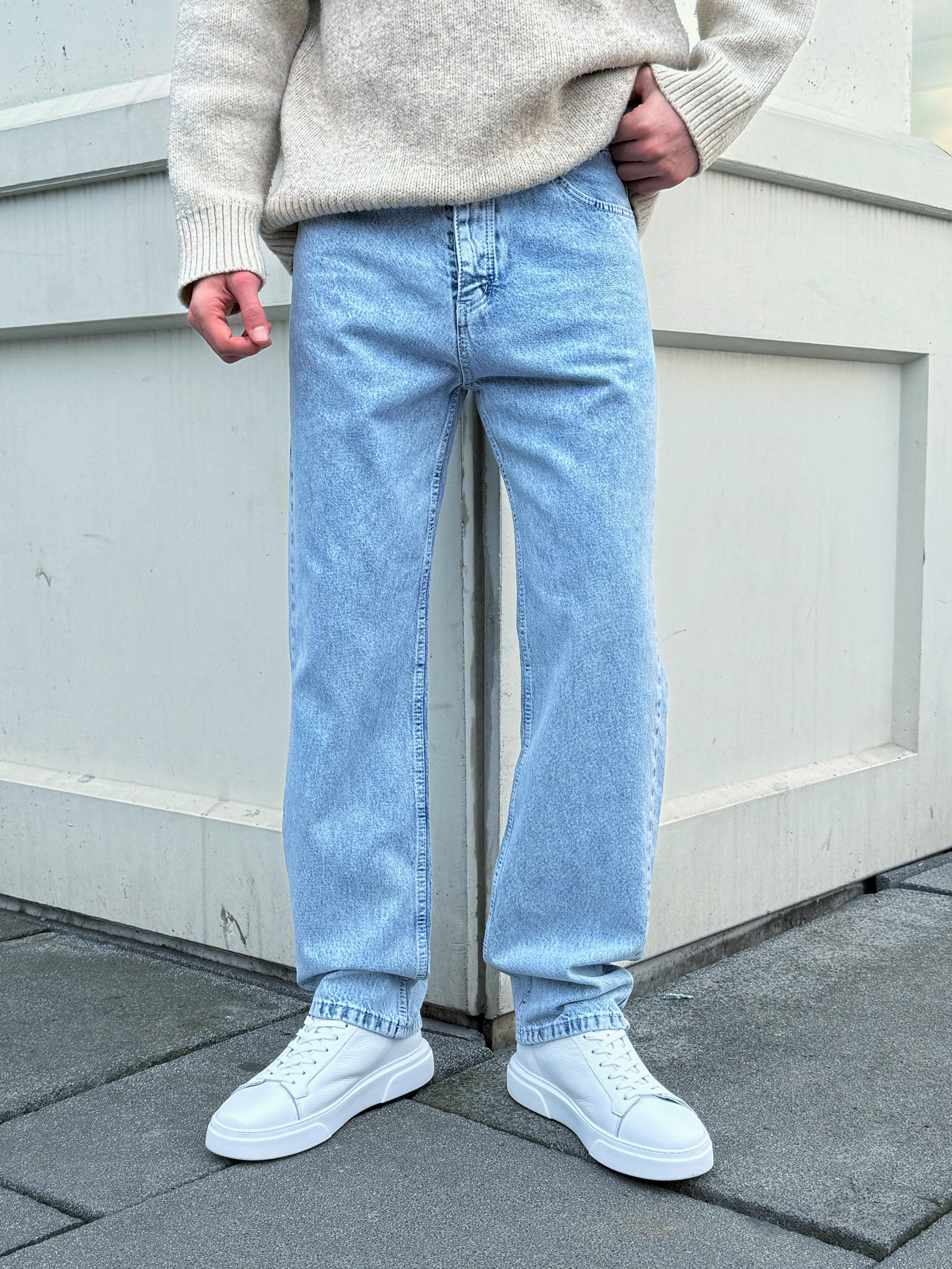 Buz Mavi Regular Kalıp Kot Pantolon Jeans