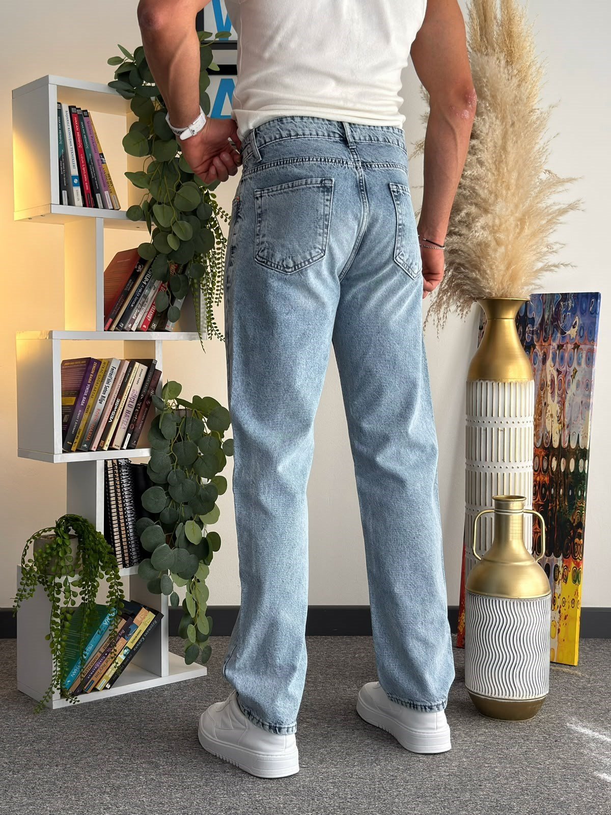 Buz Mavisi Regular Kalıp Kot Pantolon Jeans