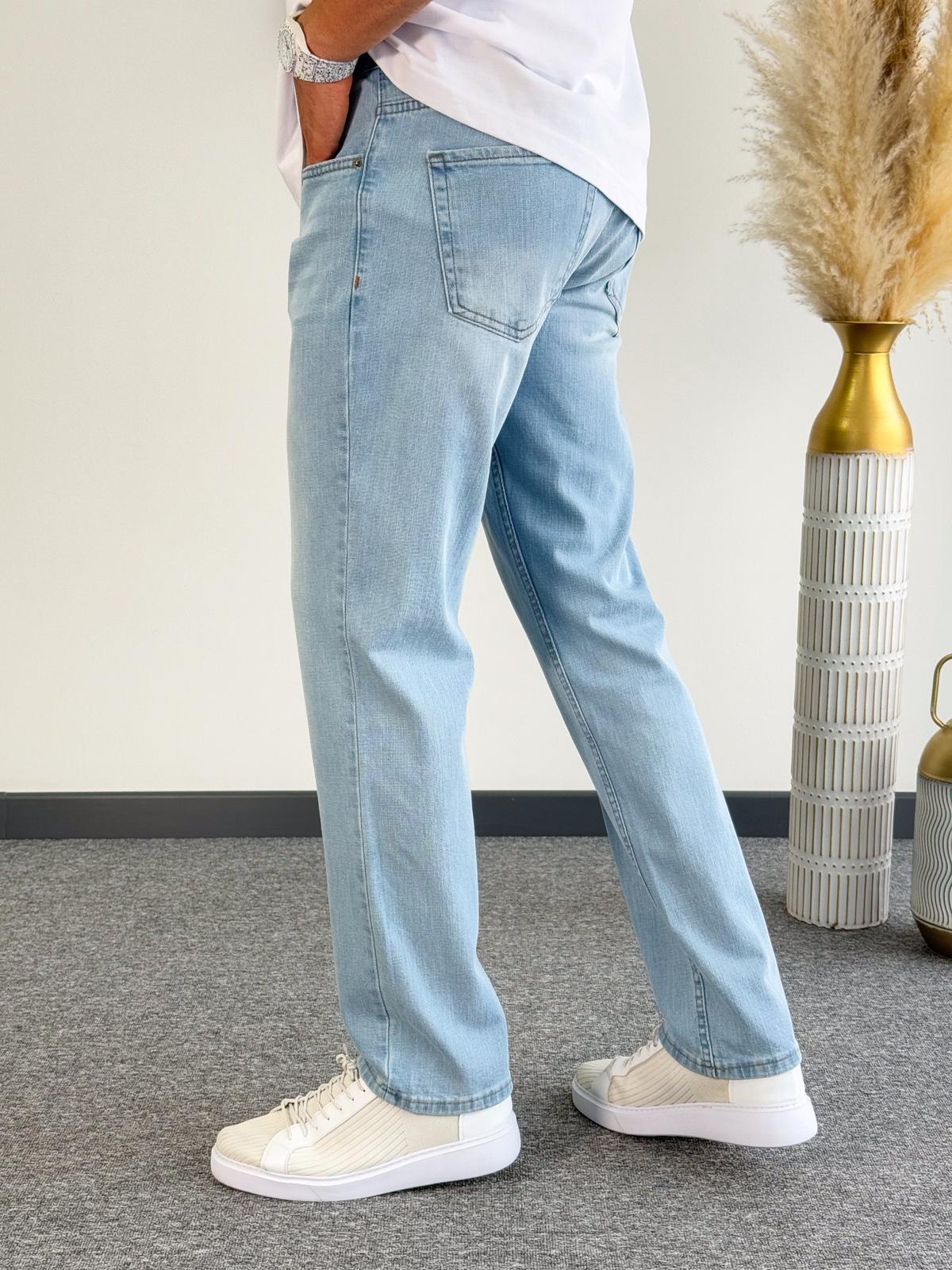 Buz Mavisi Regular Kalıp Kot Pantolon Jeans 