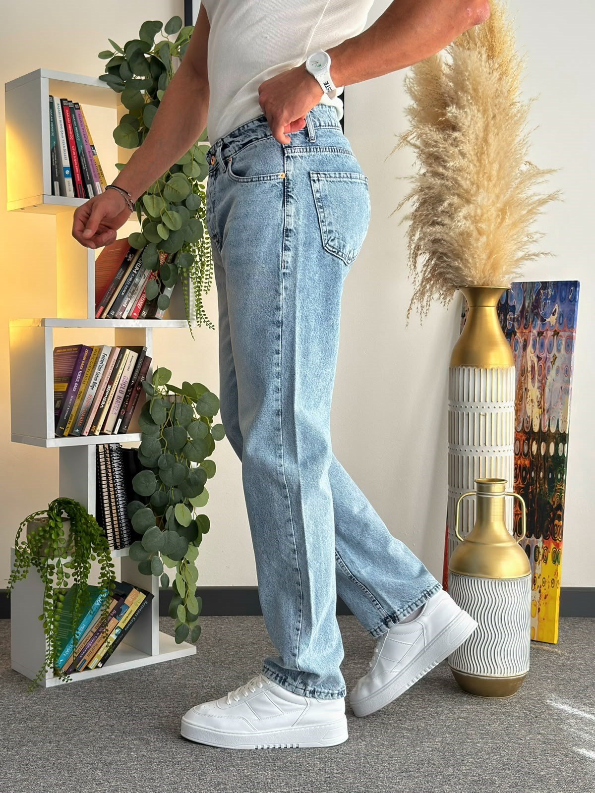 Buz Mavisi Regular Kalıp Kot Pantolon Jeans