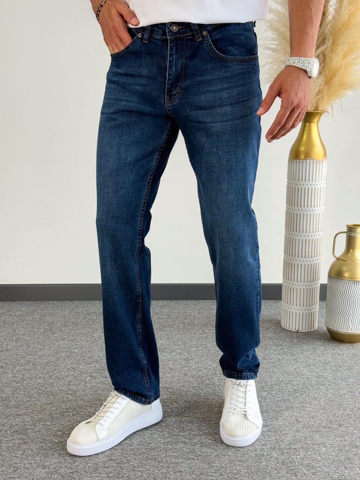 Gece Yarısı Mavisi Regular Kalıp Kot Pantolon Jeans 
