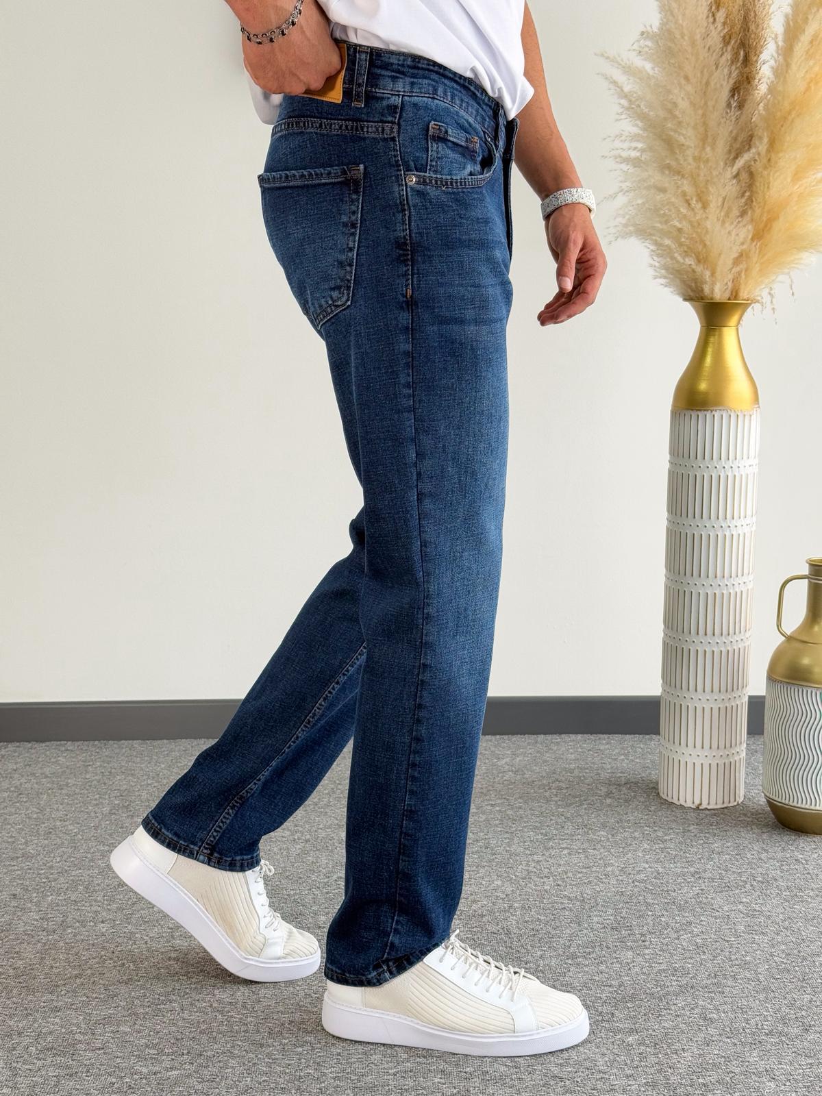 Gece Yarısı Mavisi Regular Kalıp Kot Pantolon Jeans 