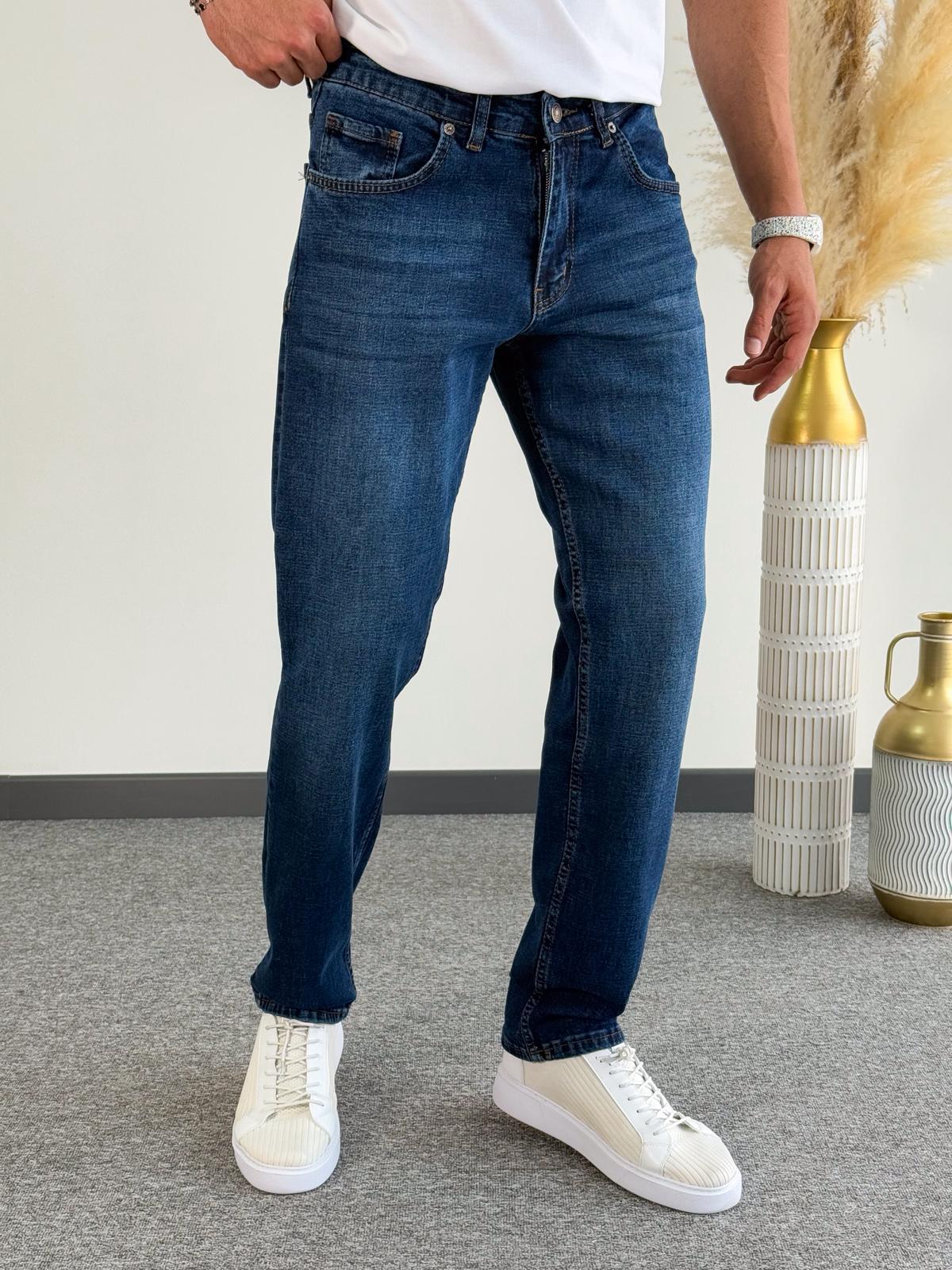 Gece Yarısı Mavisi Regular Kalıp Kot Pantolon Jeans 