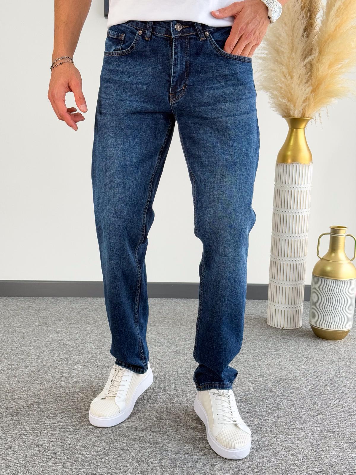 Gece Yarısı Mavisi Regular Kalıp Kot Pantolon Jeans 