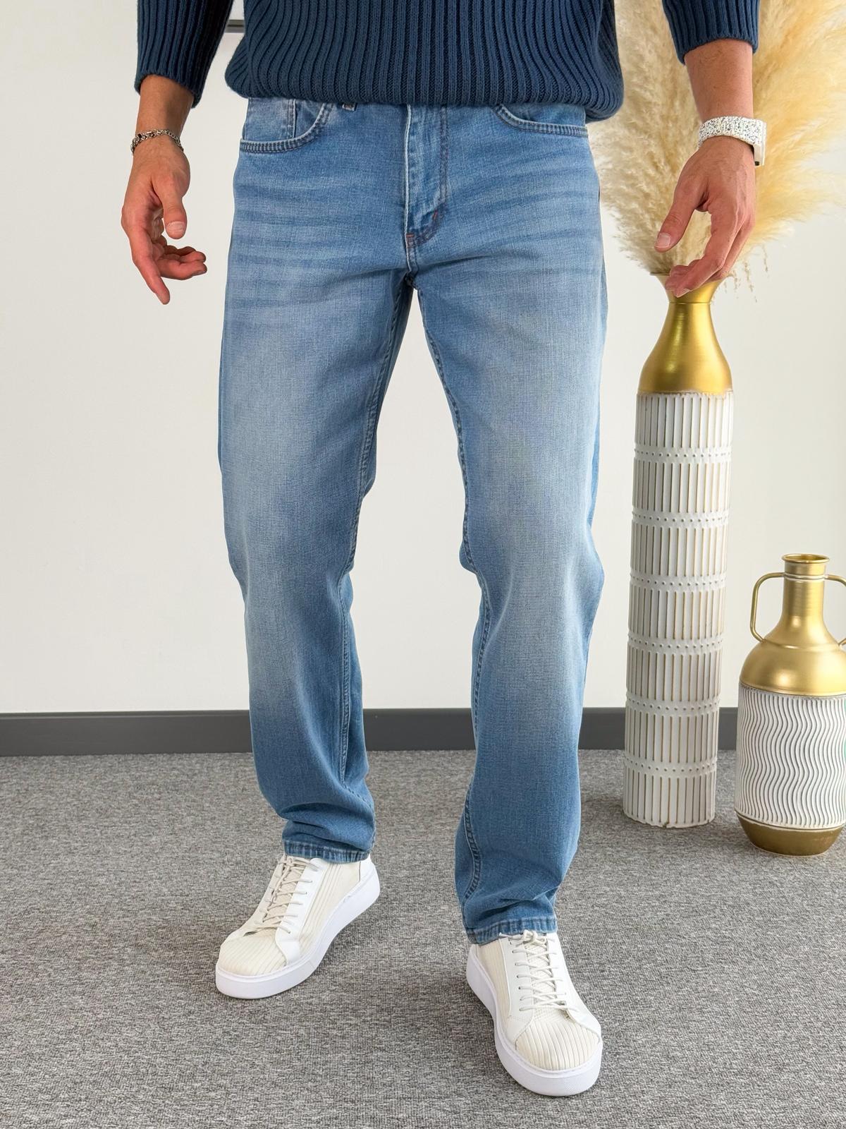 Gökyüzü Mavisi Regular Kalıp Kot Pantolon Jeans 