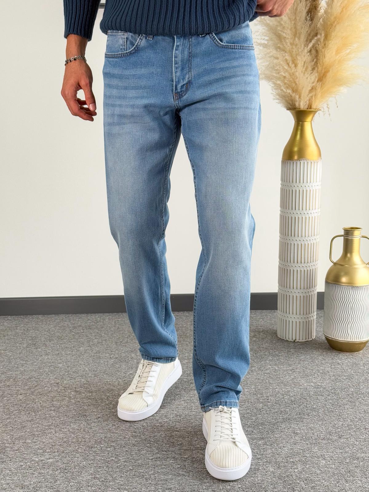 Gökyüzü Mavisi Regular Kalıp Kot Pantolon Jeans 