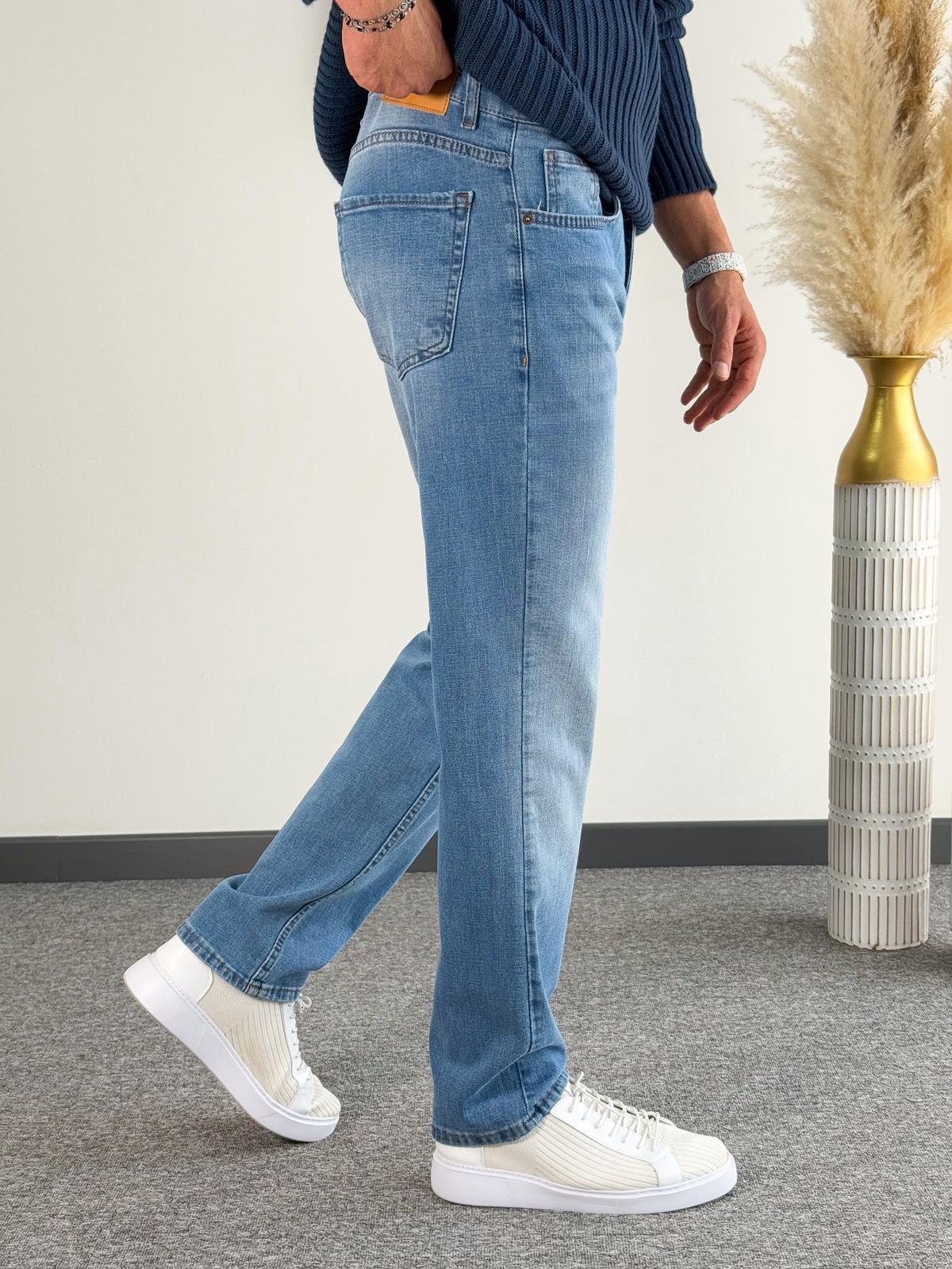 Gökyüzü Mavisi Regular Kalıp Kot Pantolon Jeans 