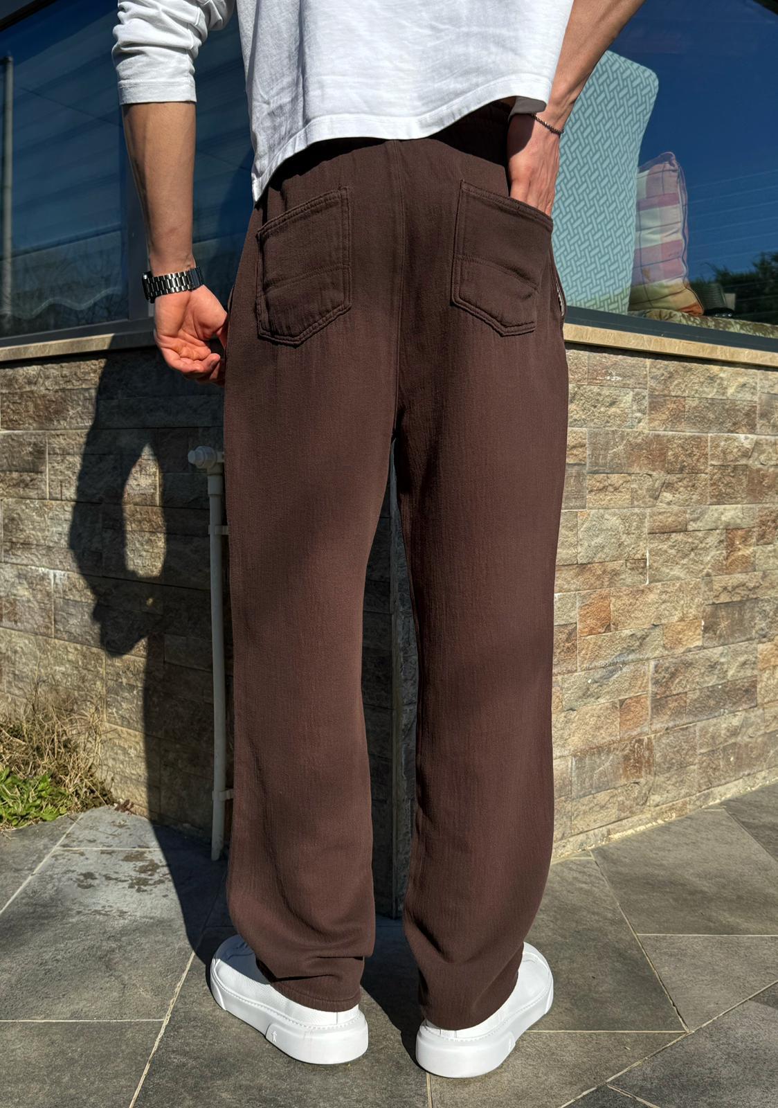 Kahverengi Prime Gabardin Pantolon