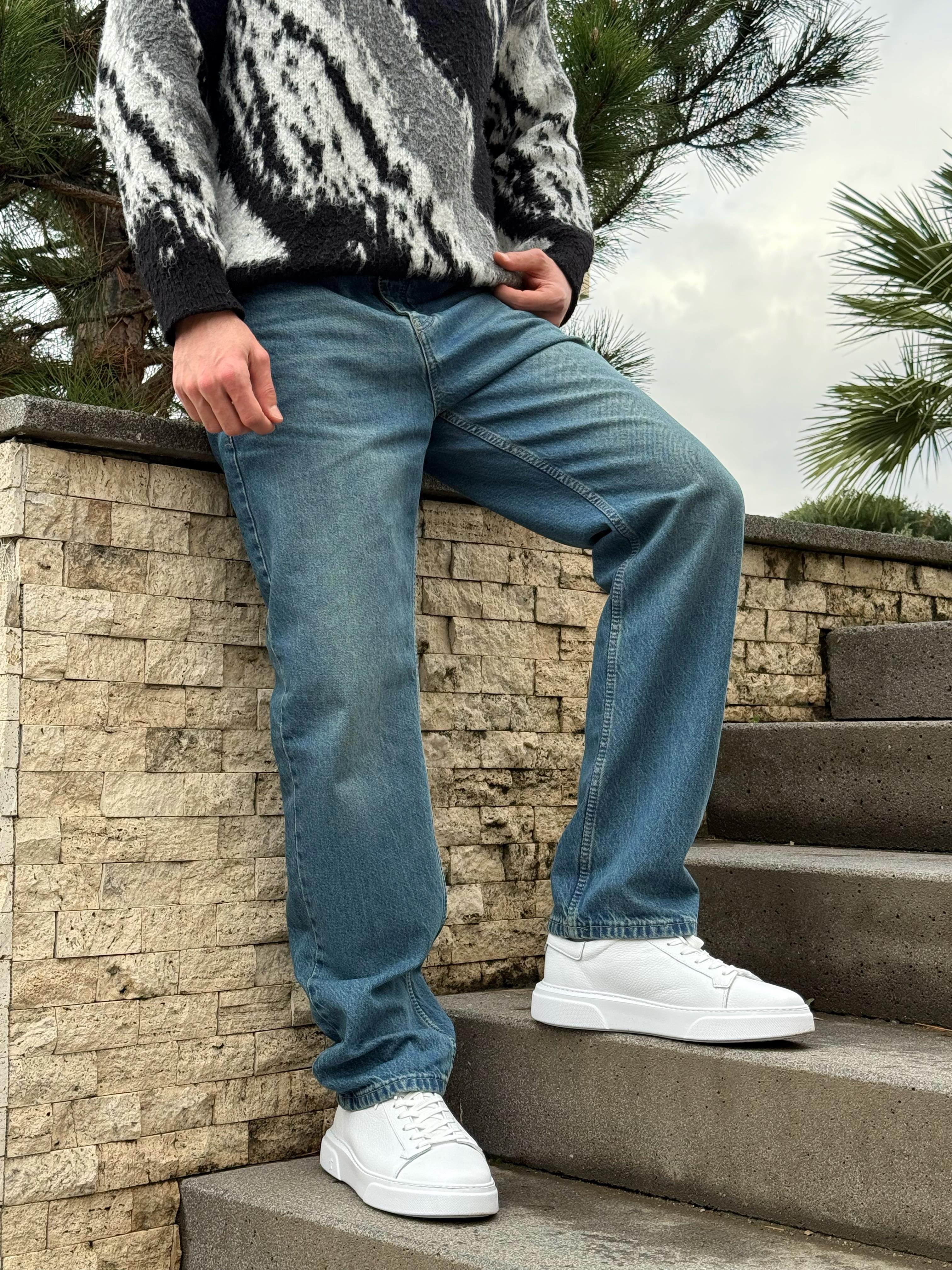 Klasik Mavi Regular Kalıp Kot Pantolon Jeans