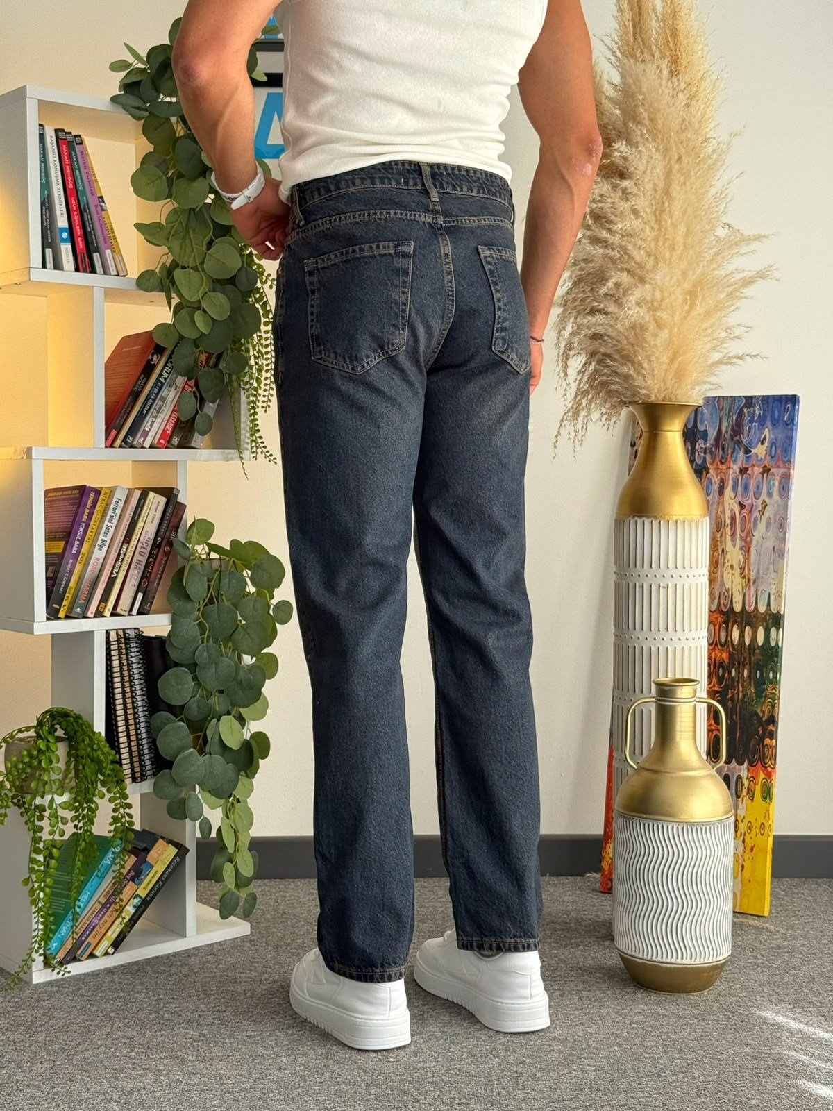 Koyu Lacivert Regular Kalıp Kot Pantolon Jeans