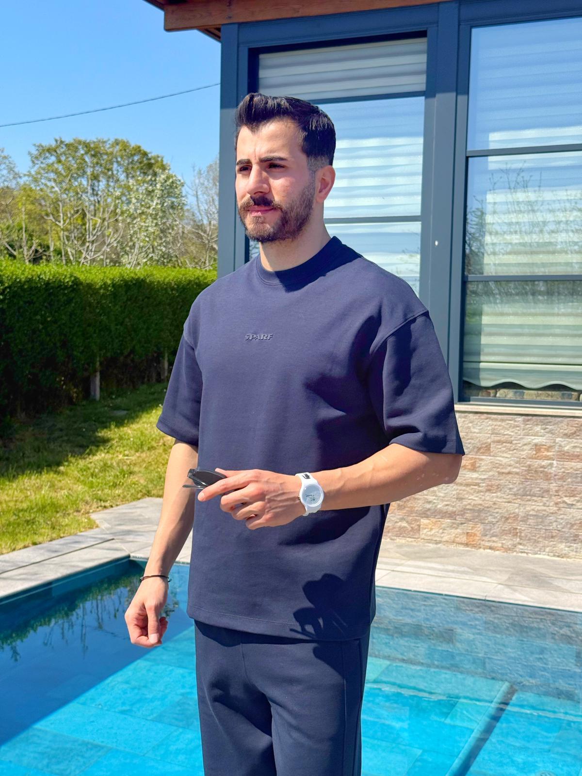 Lacivert Premium Oversize Rahat Eşofman Takım