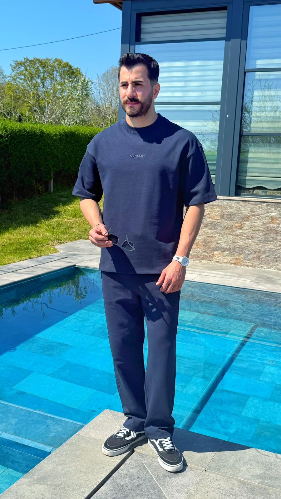Lacivert Premium Oversize Rahat Eşofman Takım