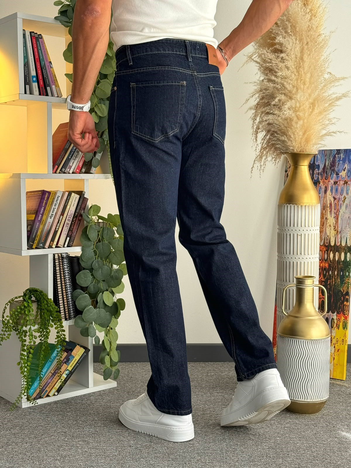 Lacivert Regular Kalıp Kot Pantolon Jeans