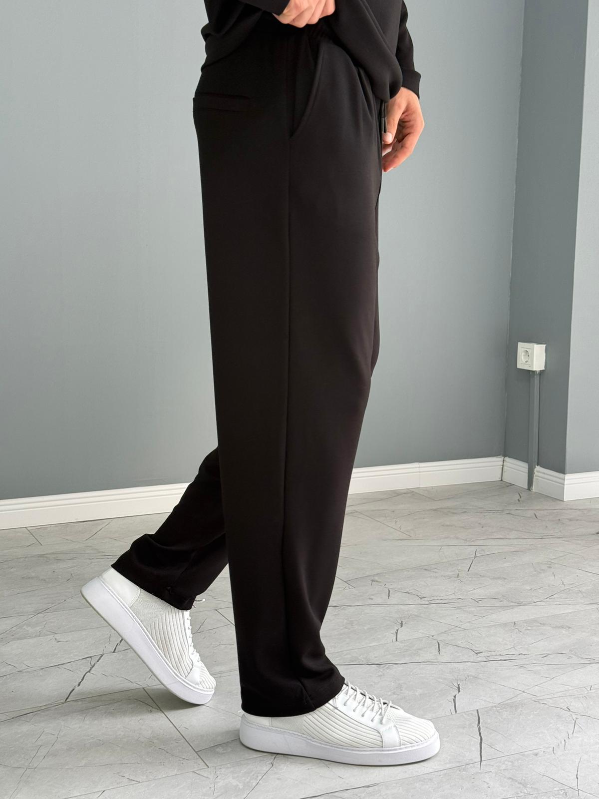 Osyh Kumaş Urban Polo Yaka Takım Siyah