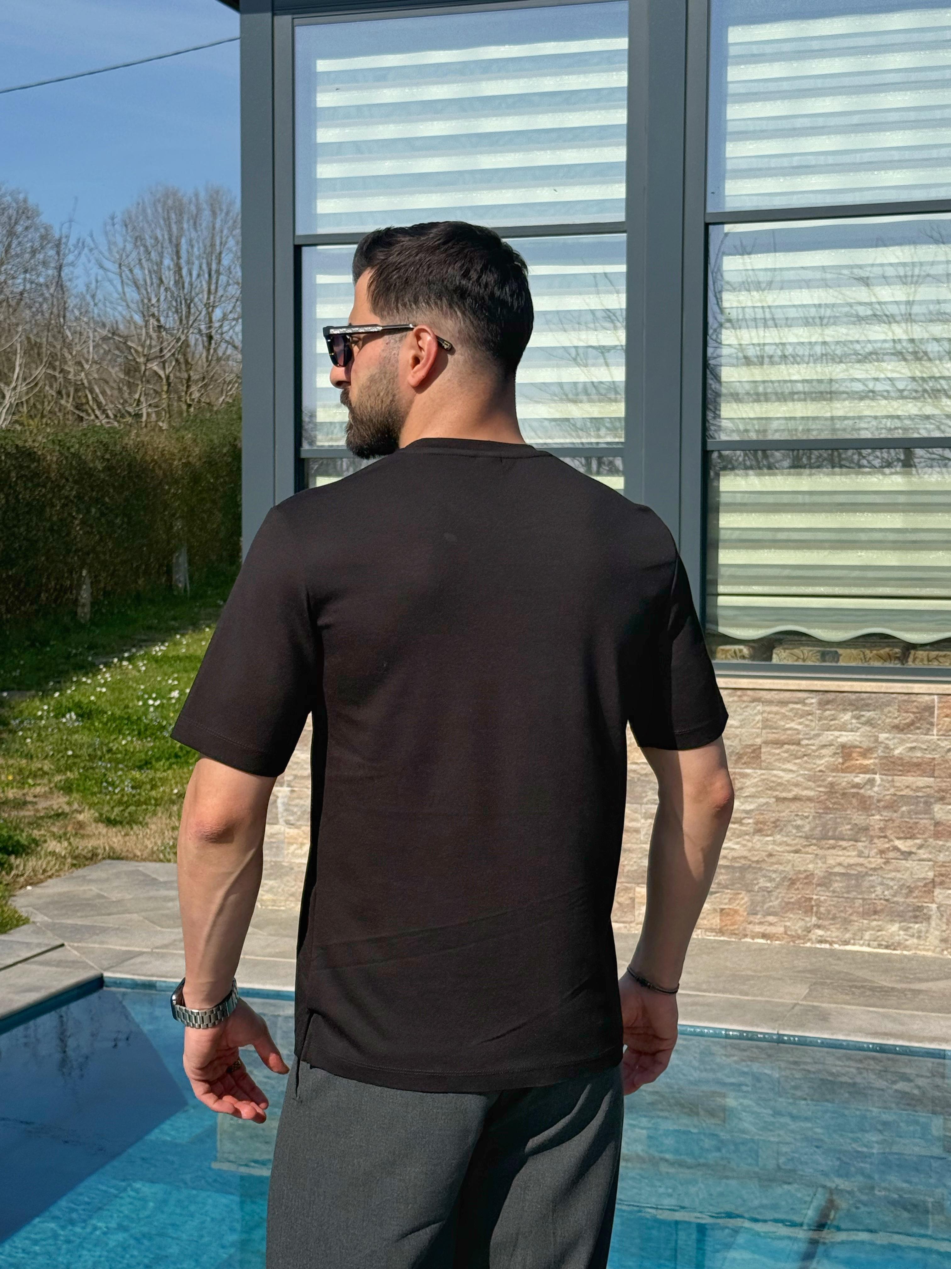 Oysh Kumaş T-Shirt Siyah