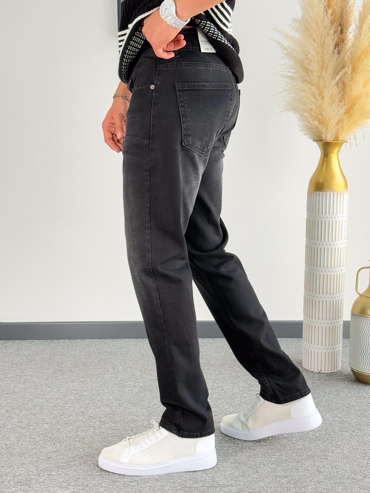 Regular Kalıp Kot Pantolon Jeans Taş Gri