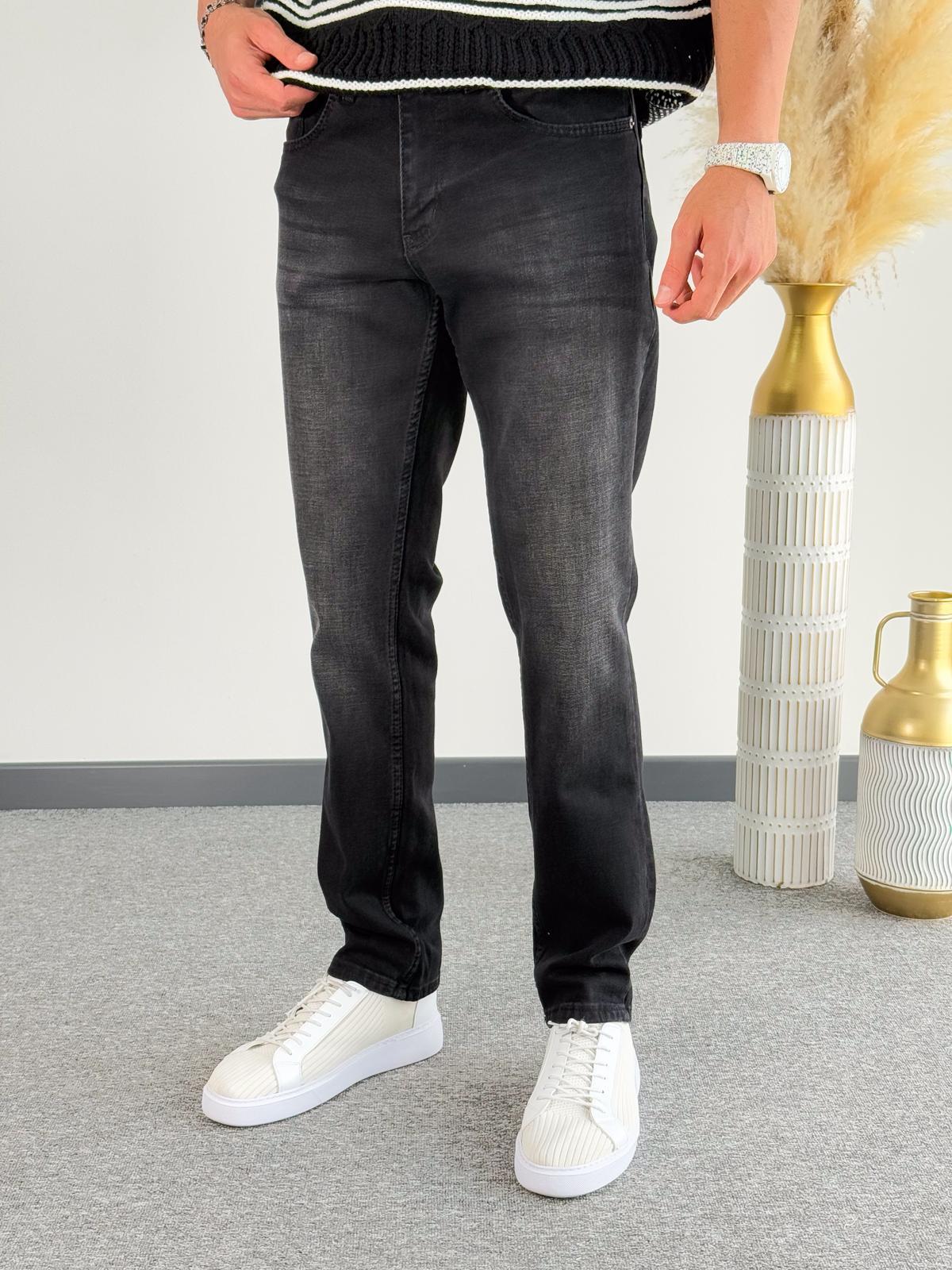Regular Kalıp Kot Pantolon Jeans Taş Gri