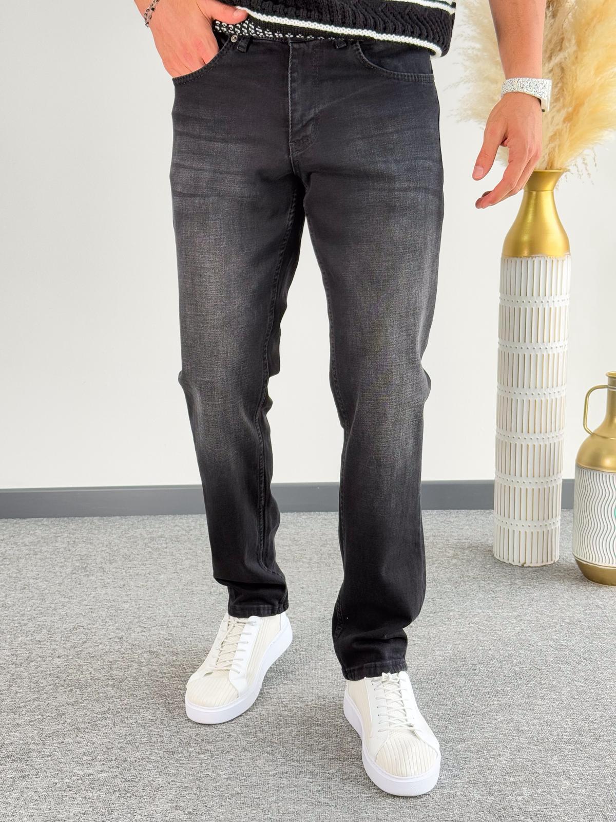 Regular Kalıp Kot Pantolon Jeans Taş Gri
