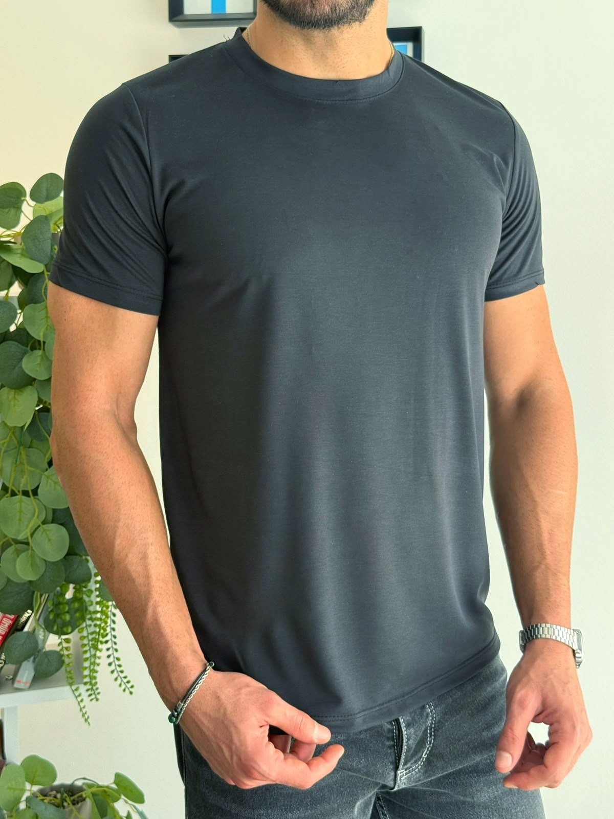 Siyah Muscle Fit T-Shirt
