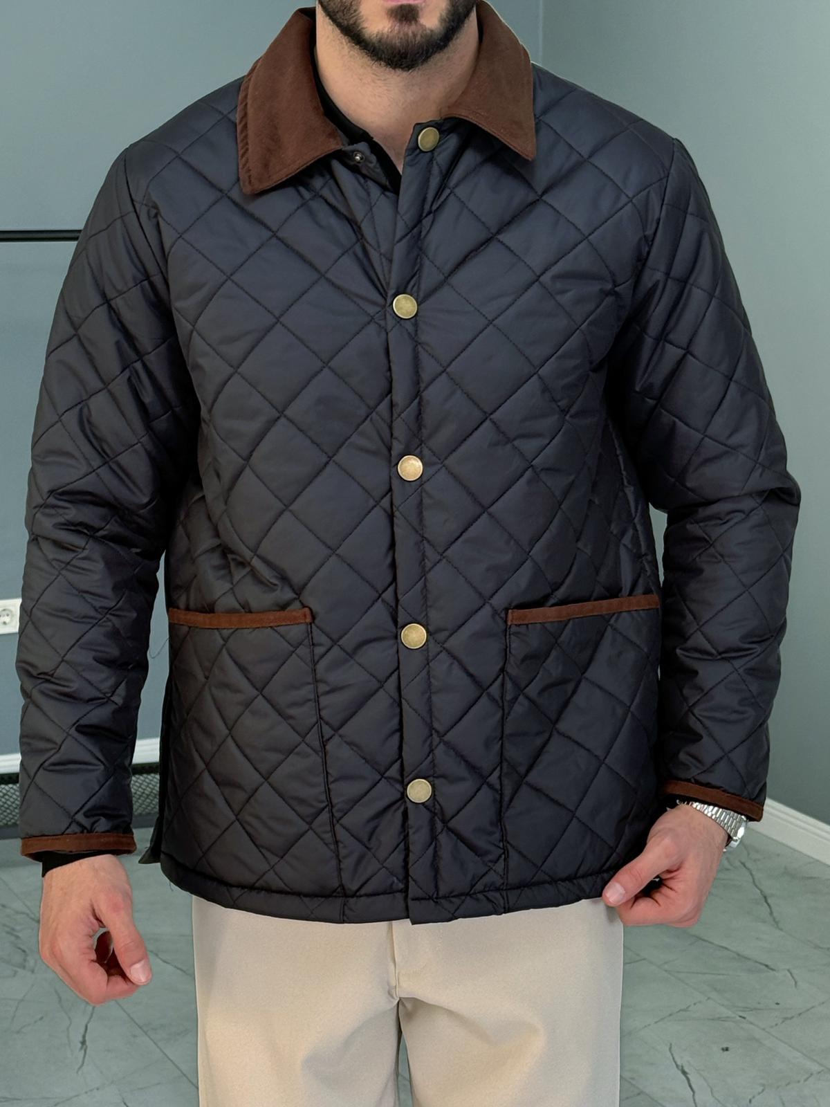 Siyah Oxford Kapitone Ceket