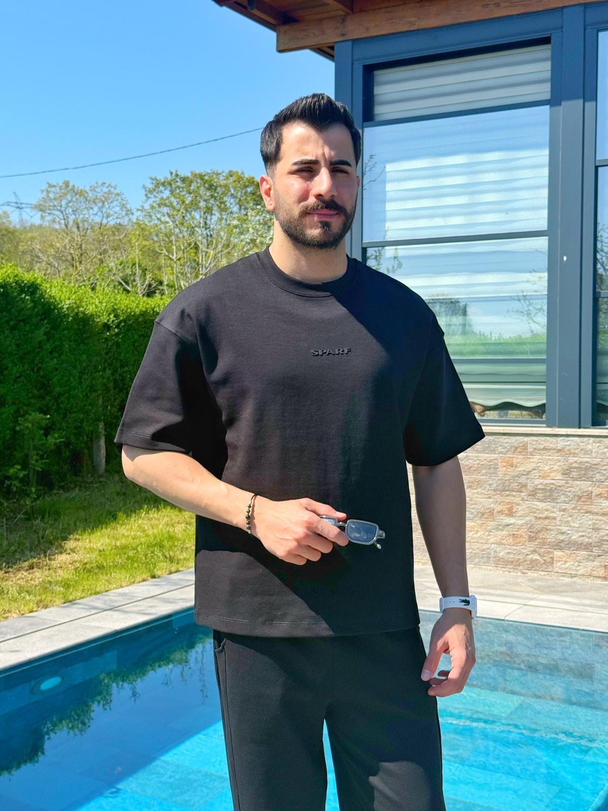 Siyah Premium Oversize Rahat Eşofman Takım