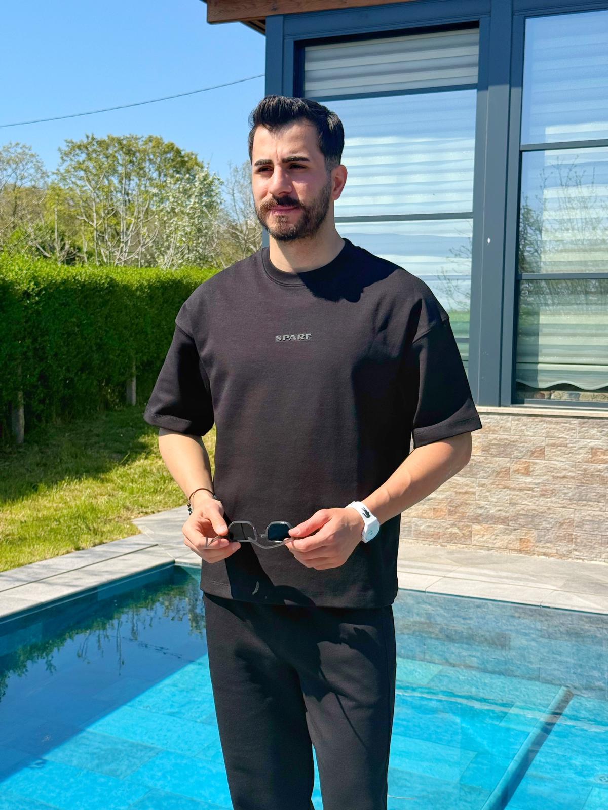 Siyah Premium Oversize Rahat Eşofman Takım
