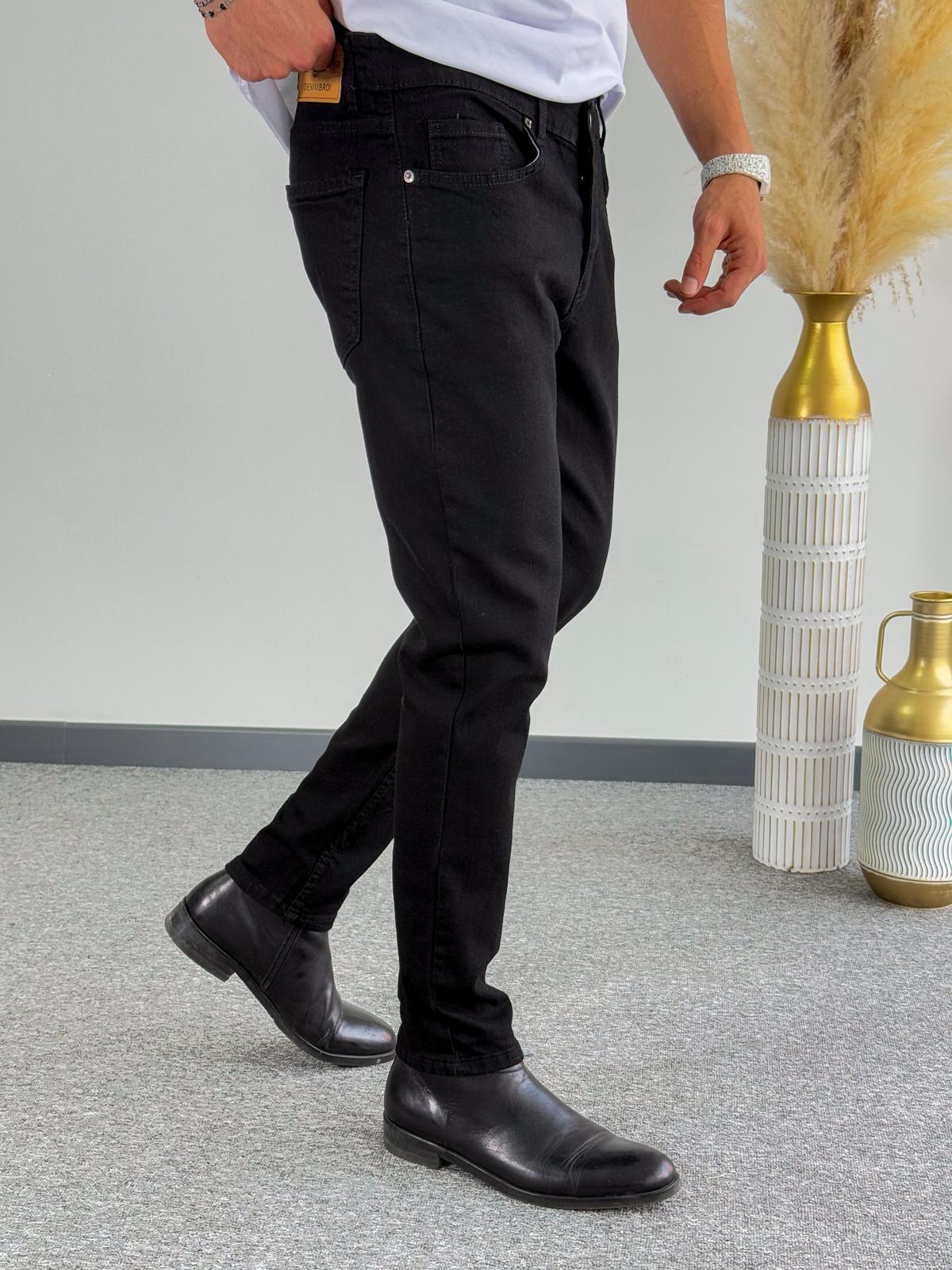 Siyah Regular Kalıp Kot Pantolon Jeans 