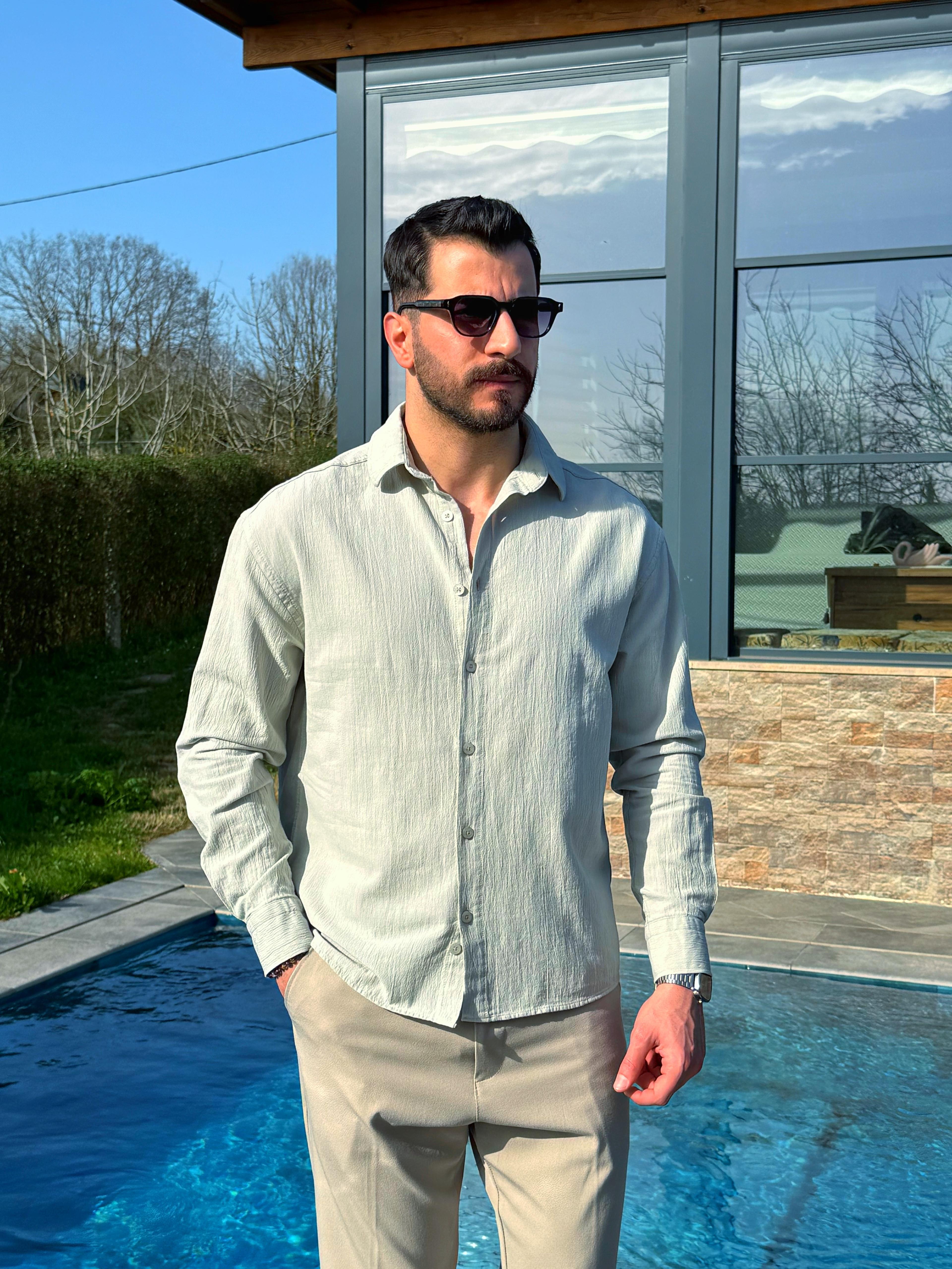 Yaz Akşamı Date Kombini(Gömlek-G103/Pantolon- K100)