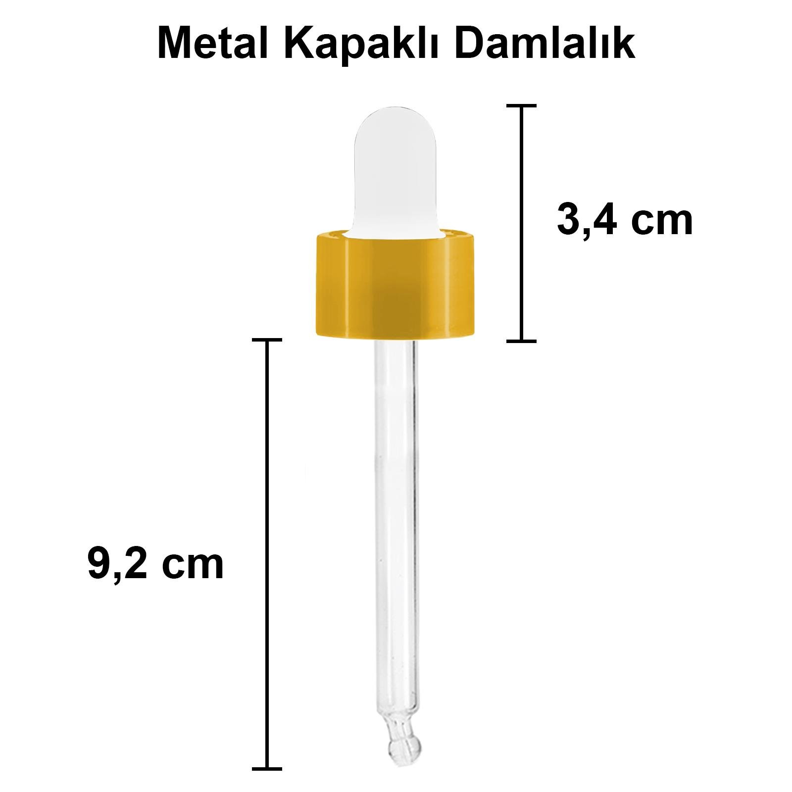 100cc Metal Damlalıklı Şeffaf Cam Şişe