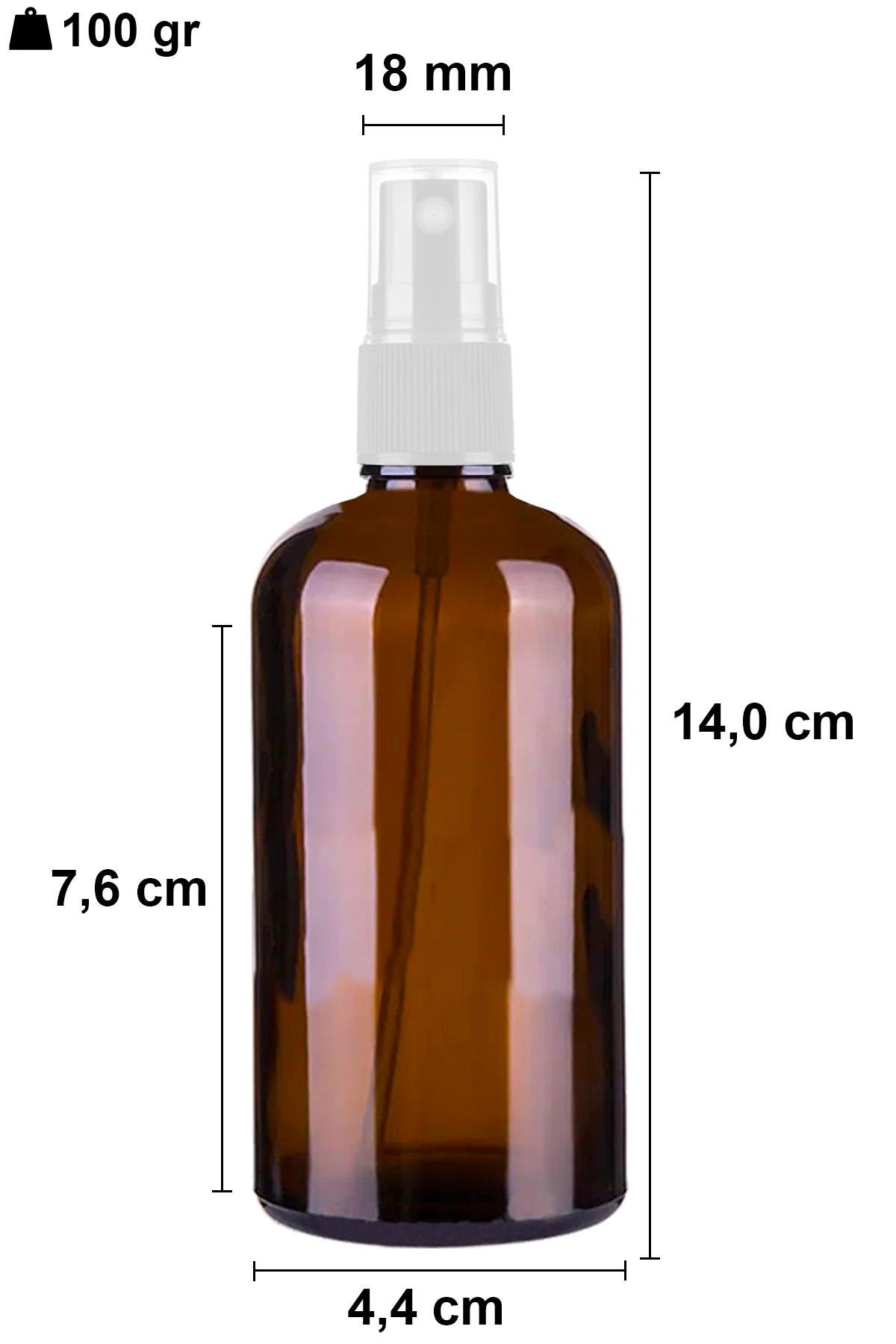 100cc Spreyli Amber Cam Şişe