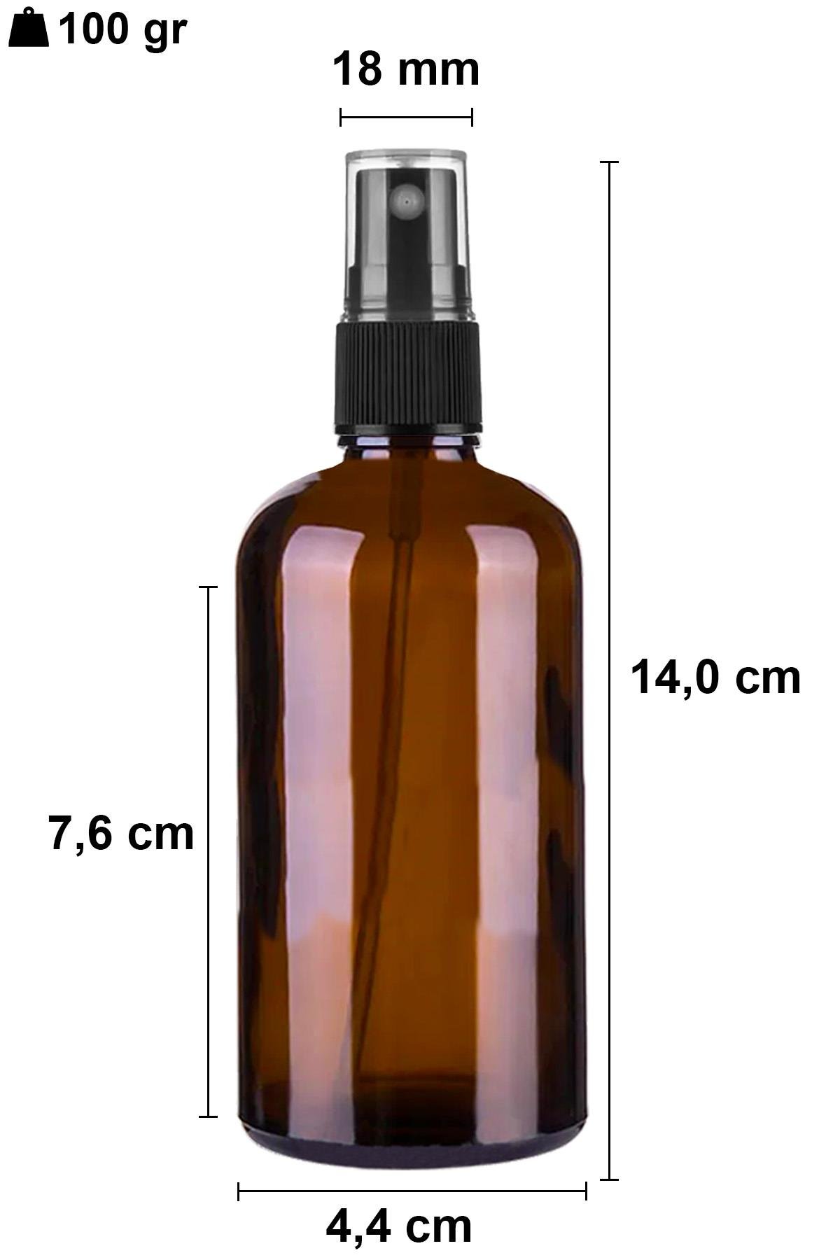 100cc Spreyli Amber Cam Şişe