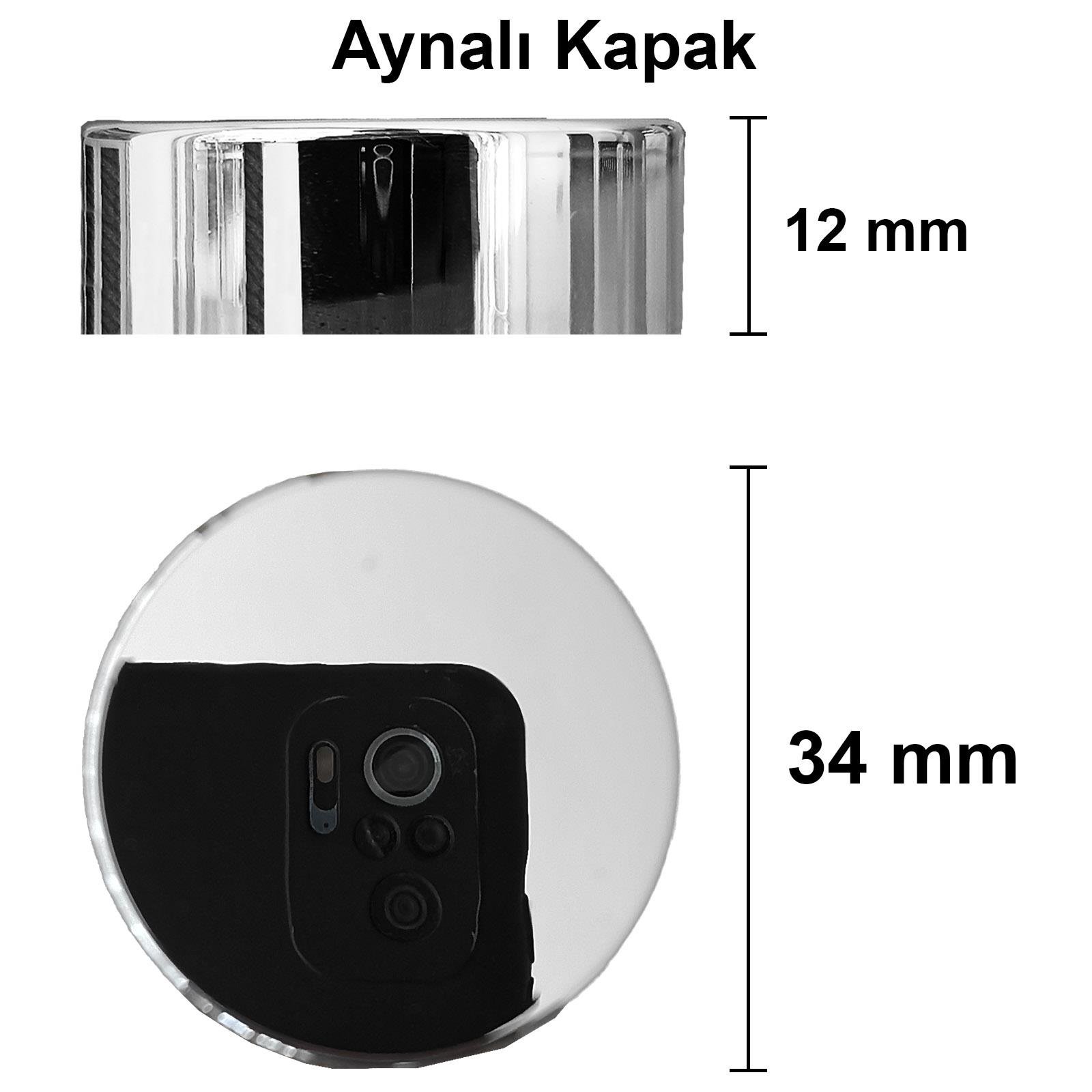 10cc Şeffaf Lip Balm Cam Krem Kavanoz Aynalı Kapak