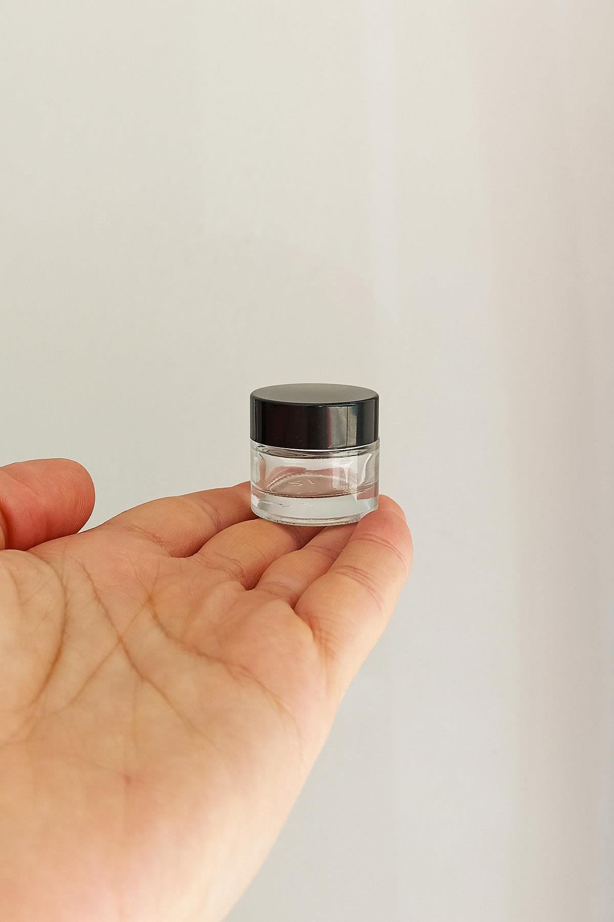 10cc Şeffaf Lip Balm Cam Krem Kavanoz