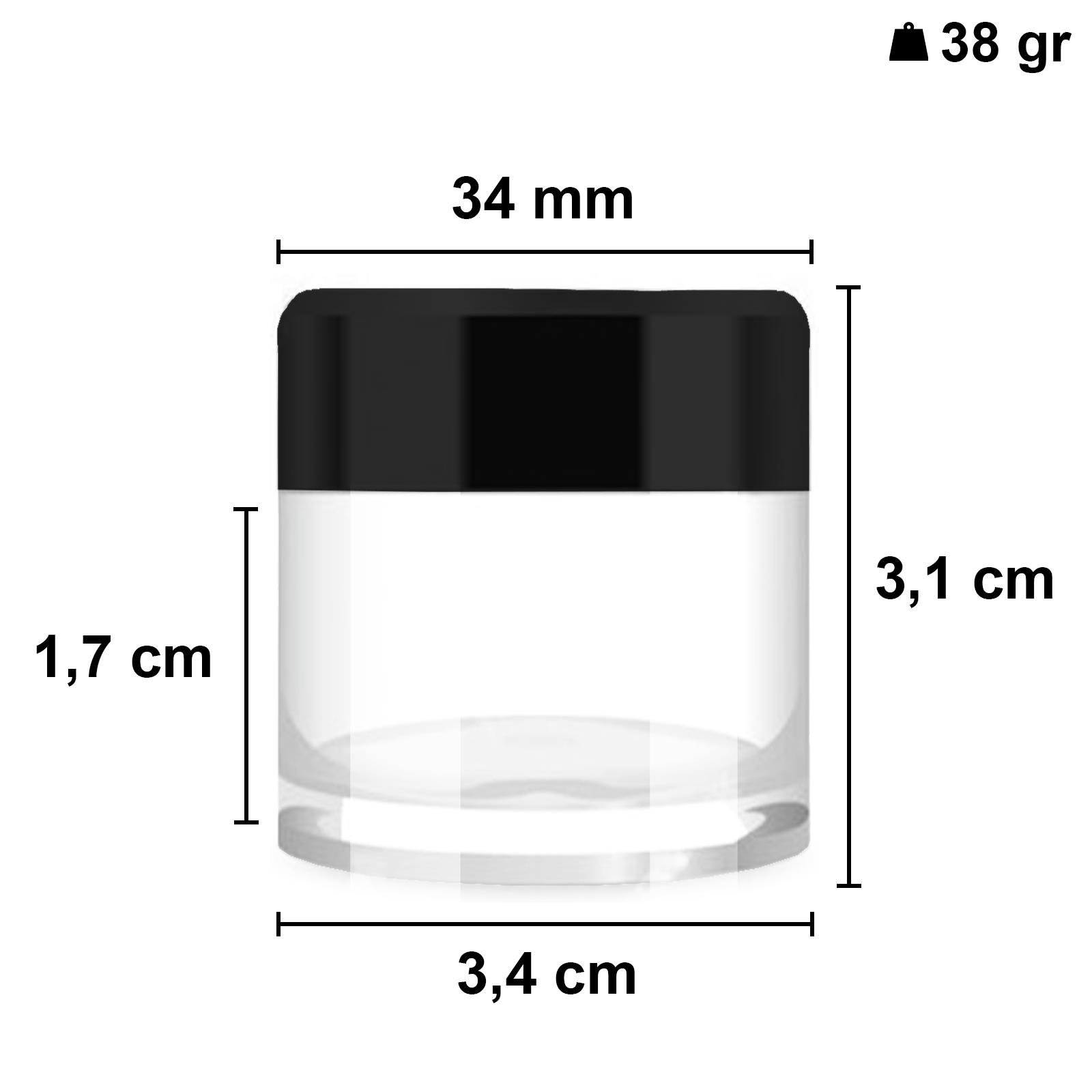 10cc Şeffaf Lip Balm Cam Krem Kavanoz