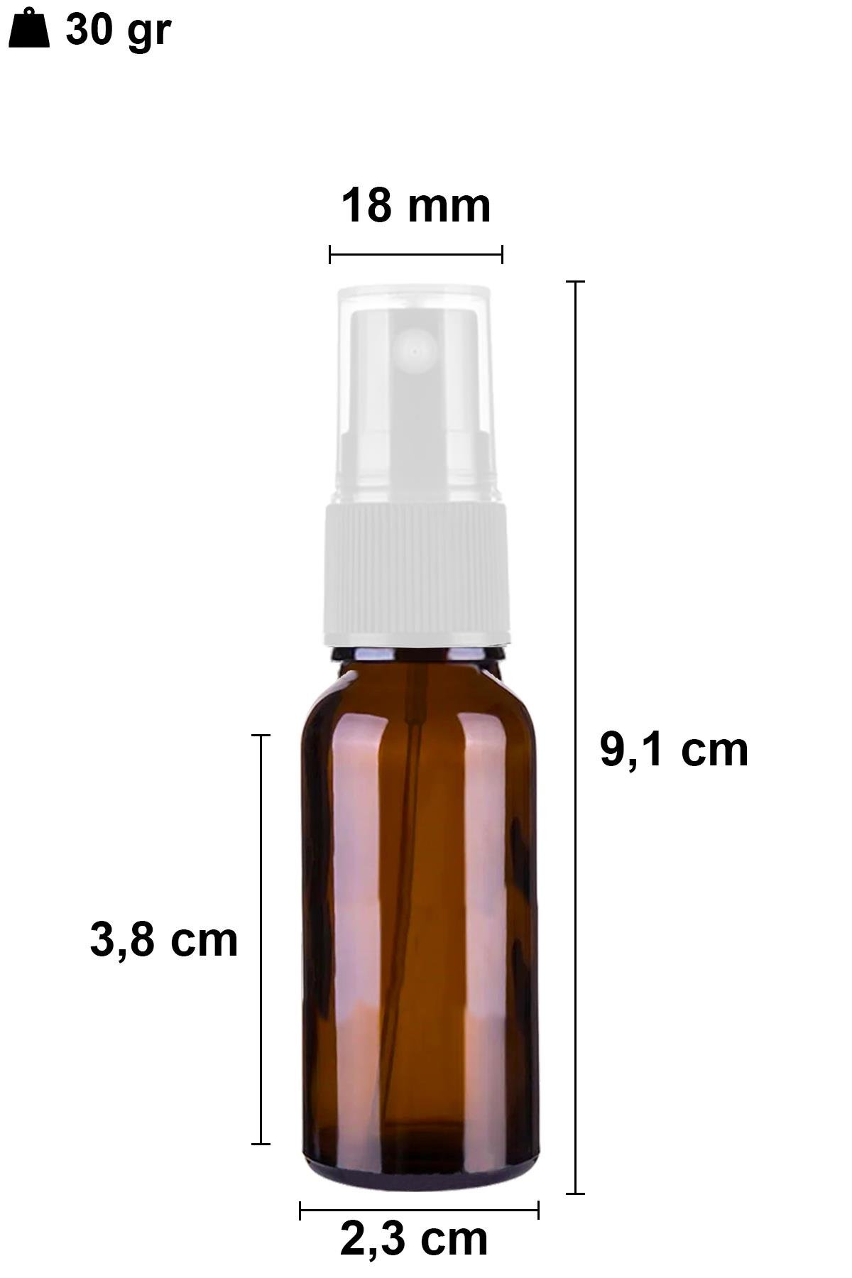10cc Spreyli Amber Cam Şişe