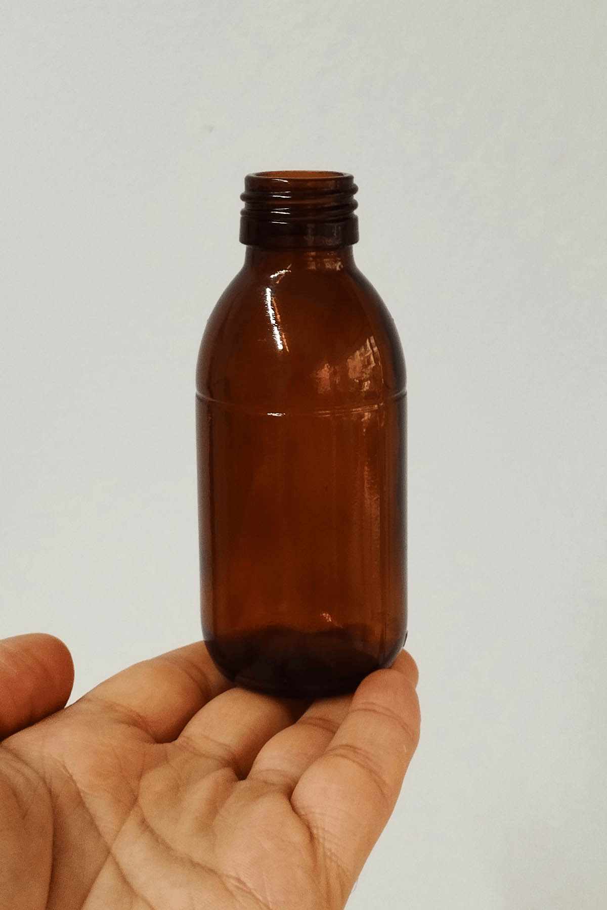 125cc Amber Ecza Cam Şişe Kapaklı