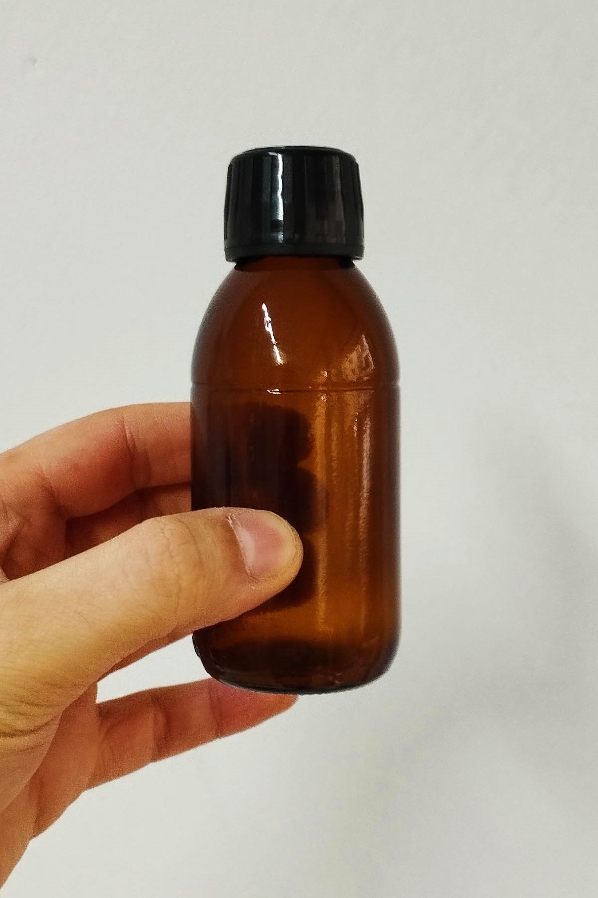 125cc Amber Ecza Cam Şişe Kapaklı