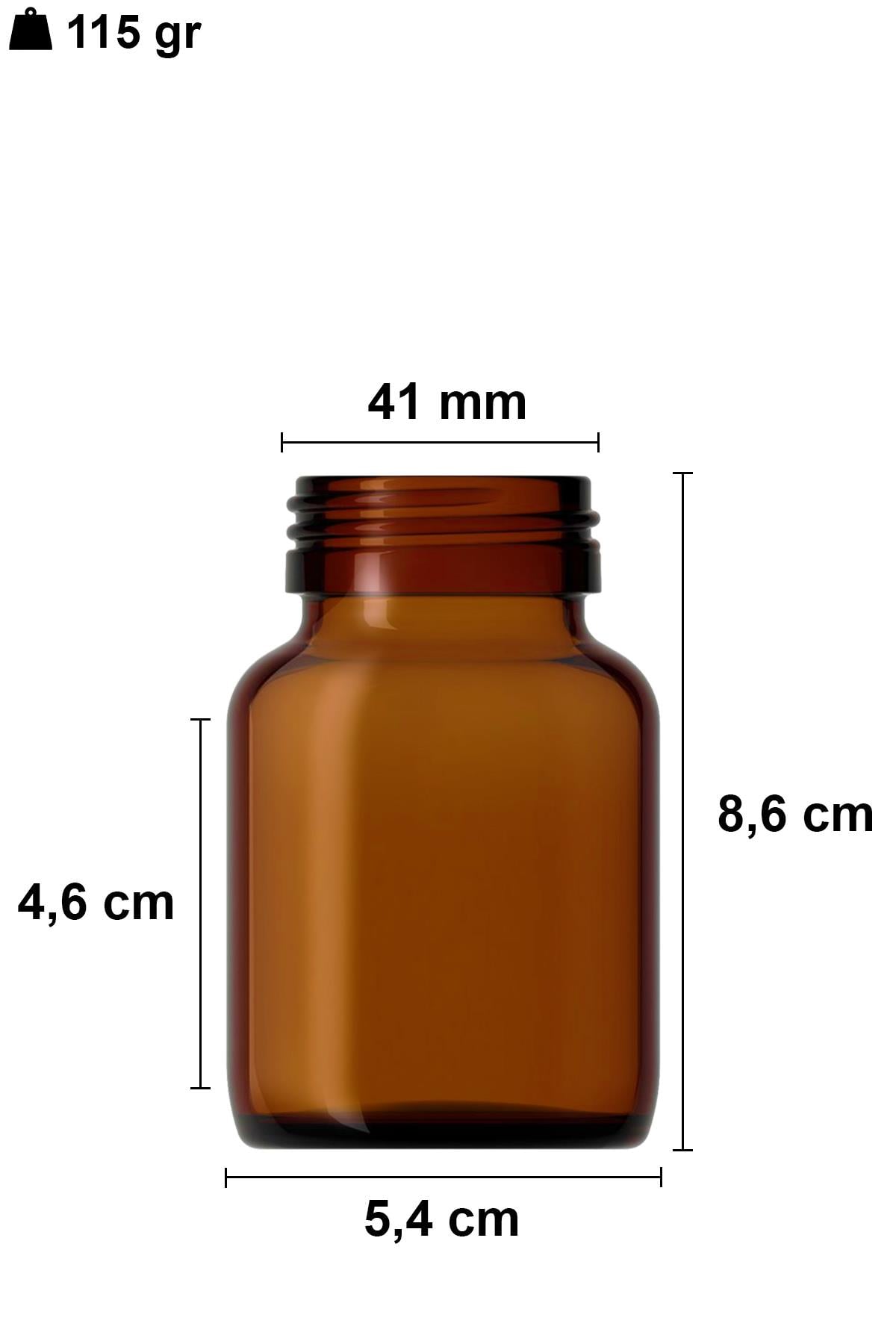 140cc Amber Tablet Ecza Cam Şişe Kapaklı
