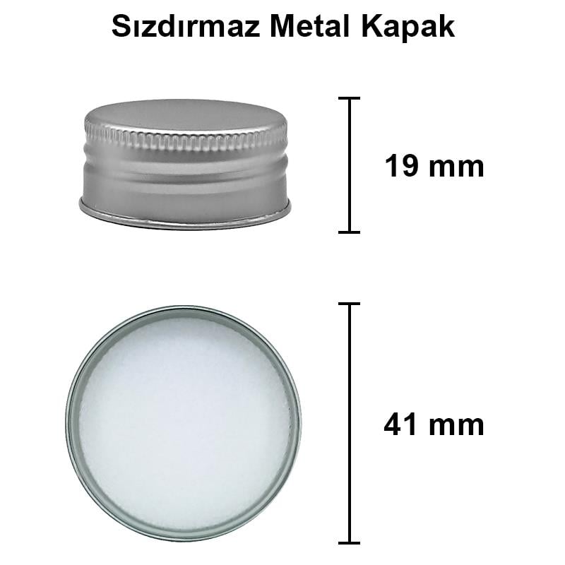 140cc Şeffaf Tablet Ecza Cam Şişe Kapaklı