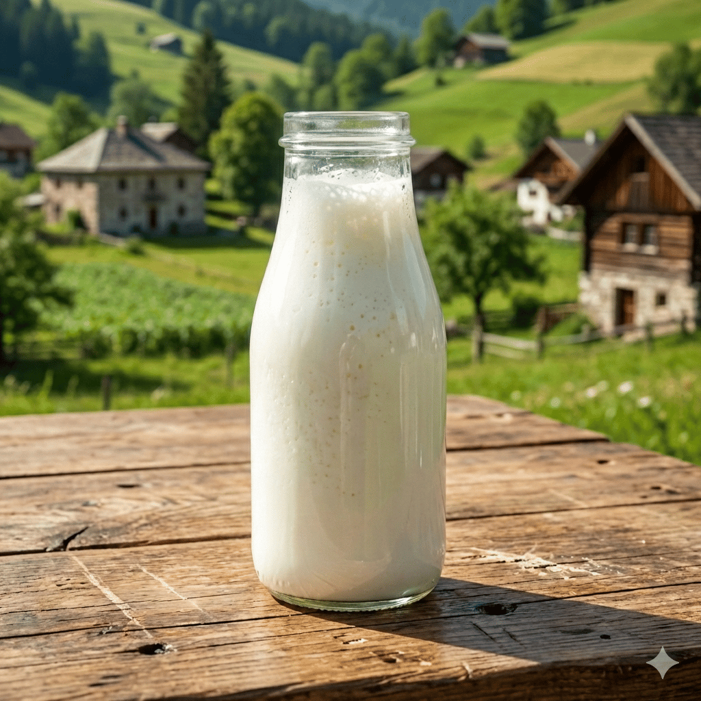200cc Şeffaf Ayran, Süt Cam Şişe Plastik Kapaklı 