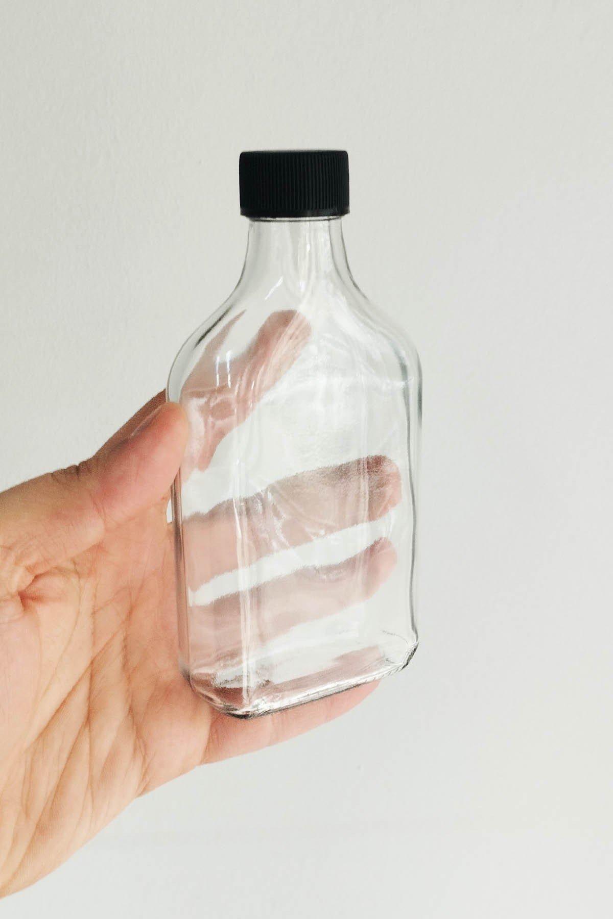 200cc Şeffaf Yassı Cam Şişe Sızdırmaz Kapaklı  (Cold Brew)