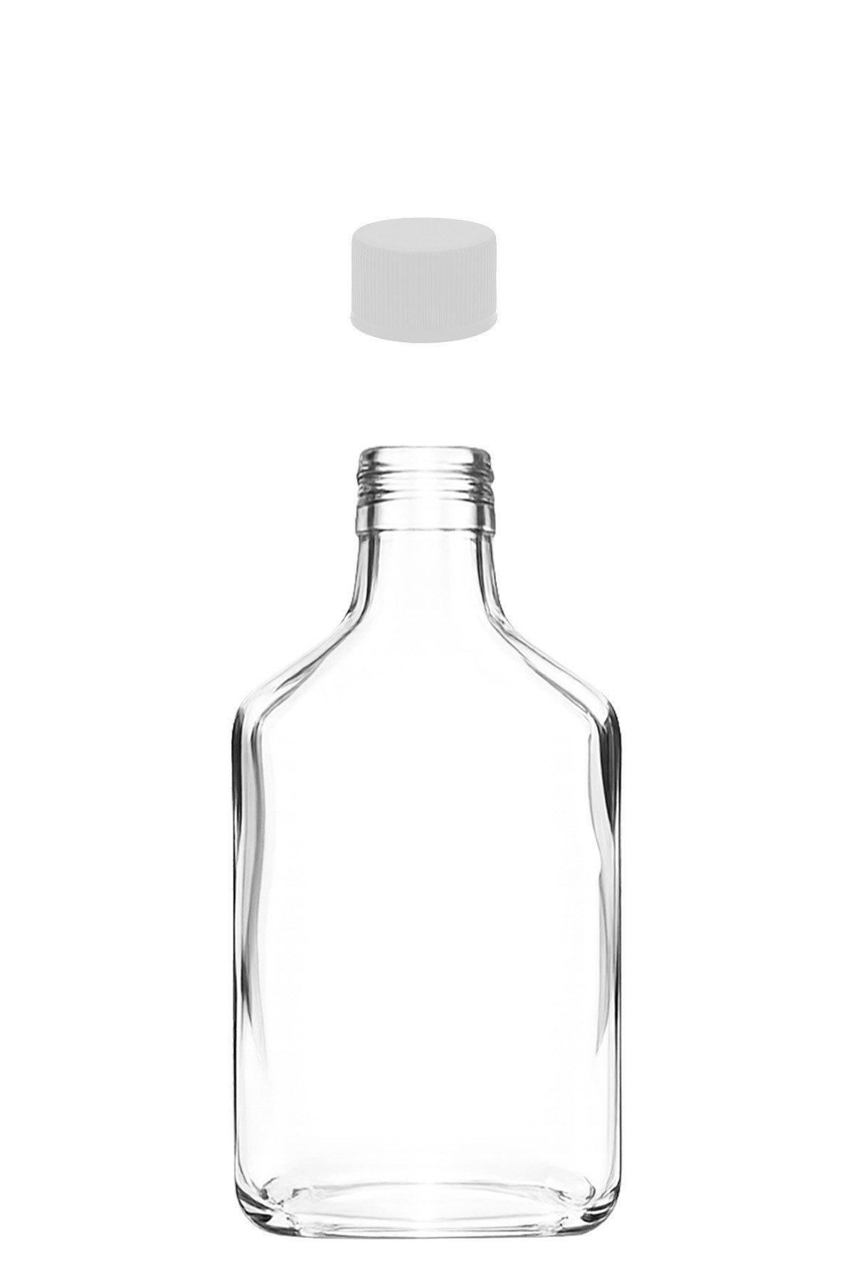 200cc Şeffaf Yassı Cam Şişe Sızdırmaz Kapaklı  (Cold Brew)