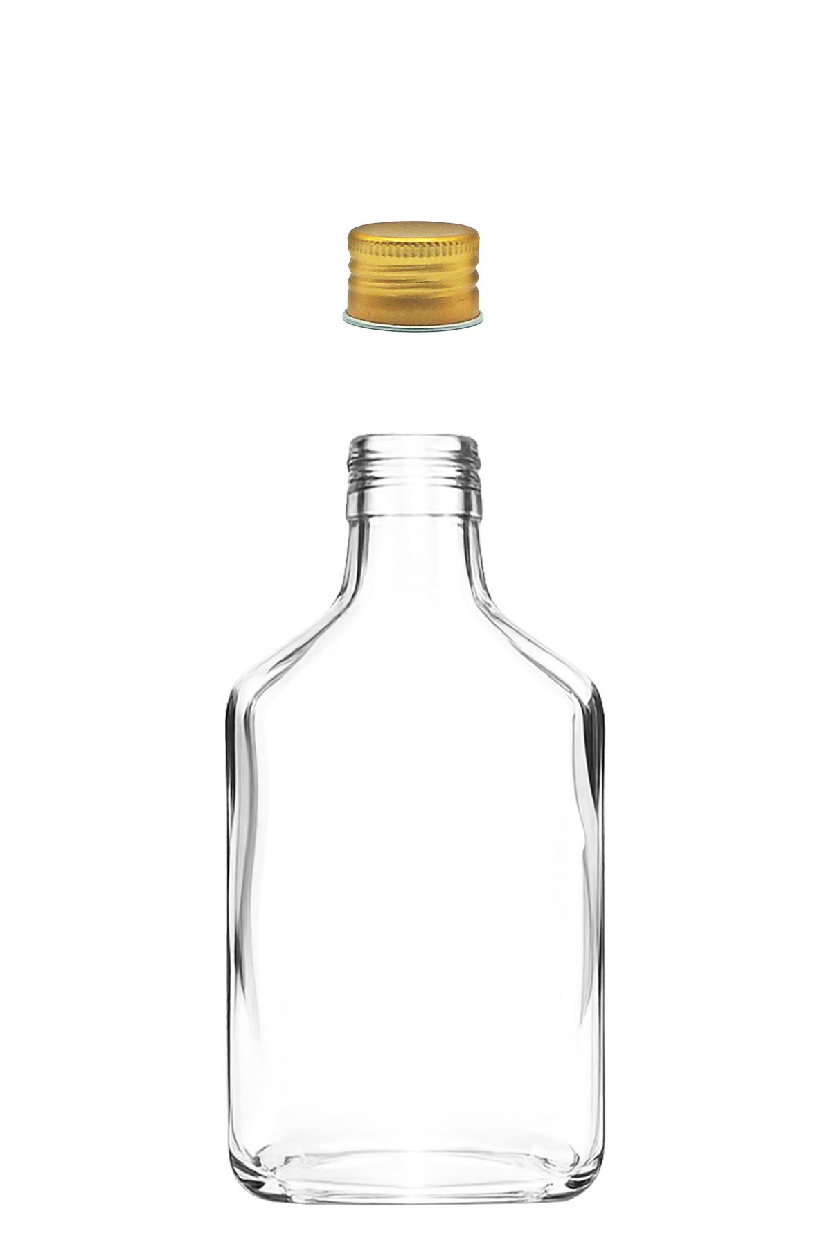 200cc Şeffaf Yassı Cam Şişe Sızdırmaz Kapaklı  (Cold Brew)
