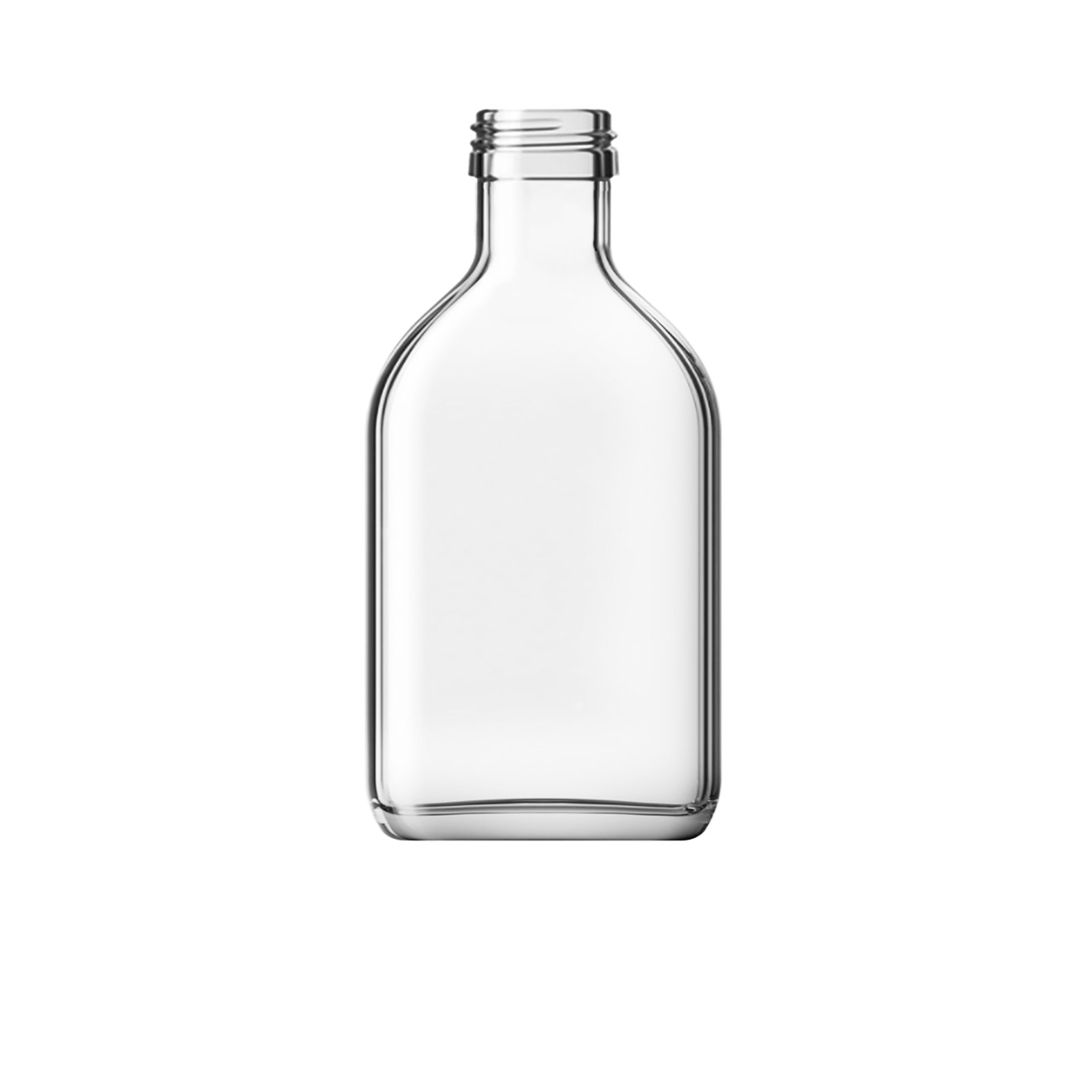 200cc Sızdırmaz Kapaklı Şeffaf Yassı Cam Şişe (Cold Brew)