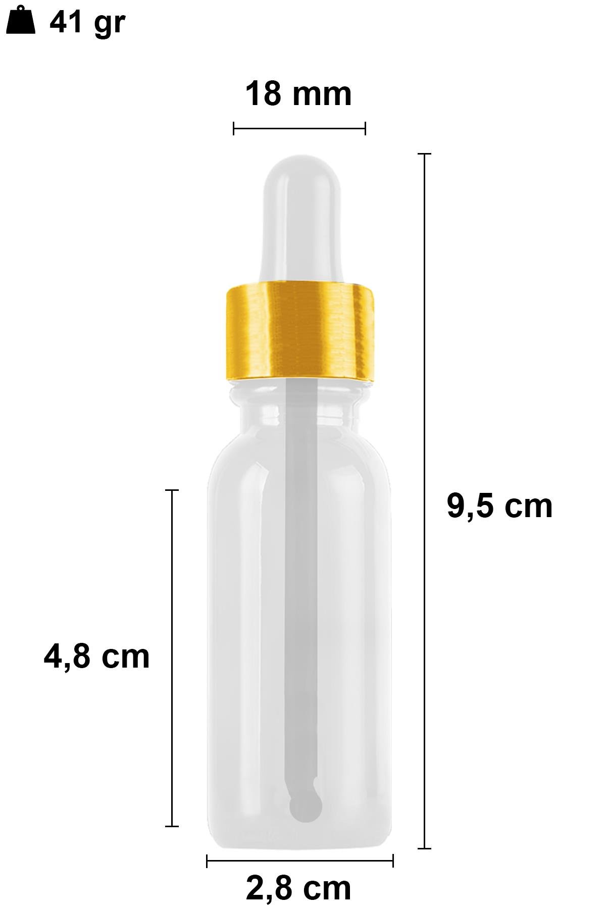 20cc Metal Damlalıklı Şeffaf Cam Şişe