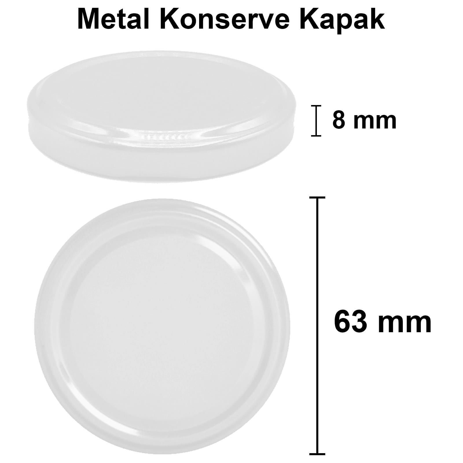 210cc Cam Kavanoz Metal Kapaklı