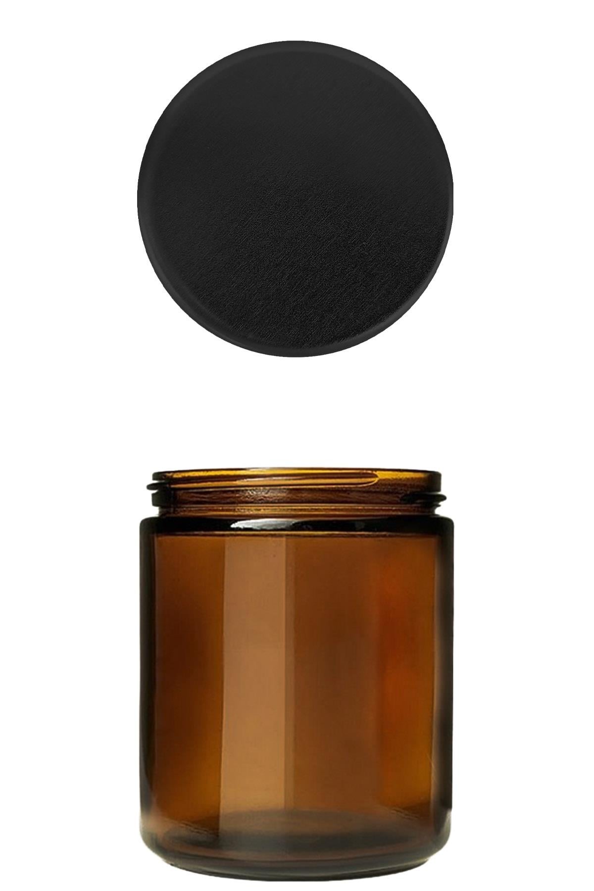 230cc Amber Cam Krem Kavanoz Metal Kapaklı